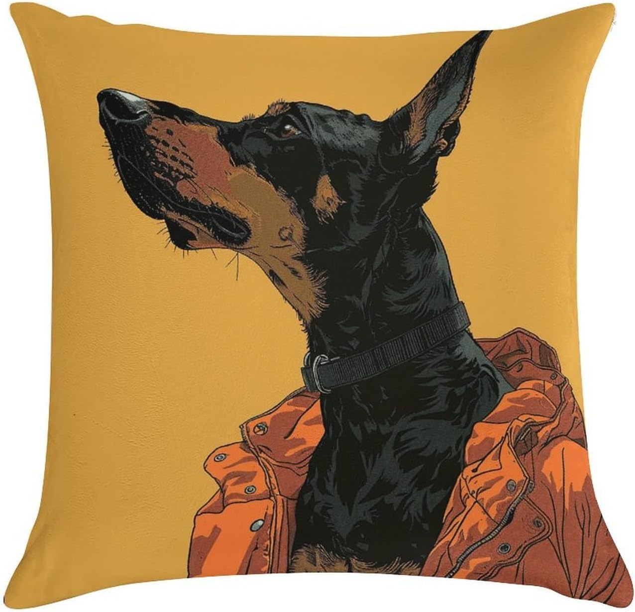 Soft Cozy Throw Pillow Covers Anime Dog Art Decorative Cushion Covers Plush Boho Farmhouse Pillow Case with Zipper Throw Pillowcase for Bed Sofa Living Room Bedroom
