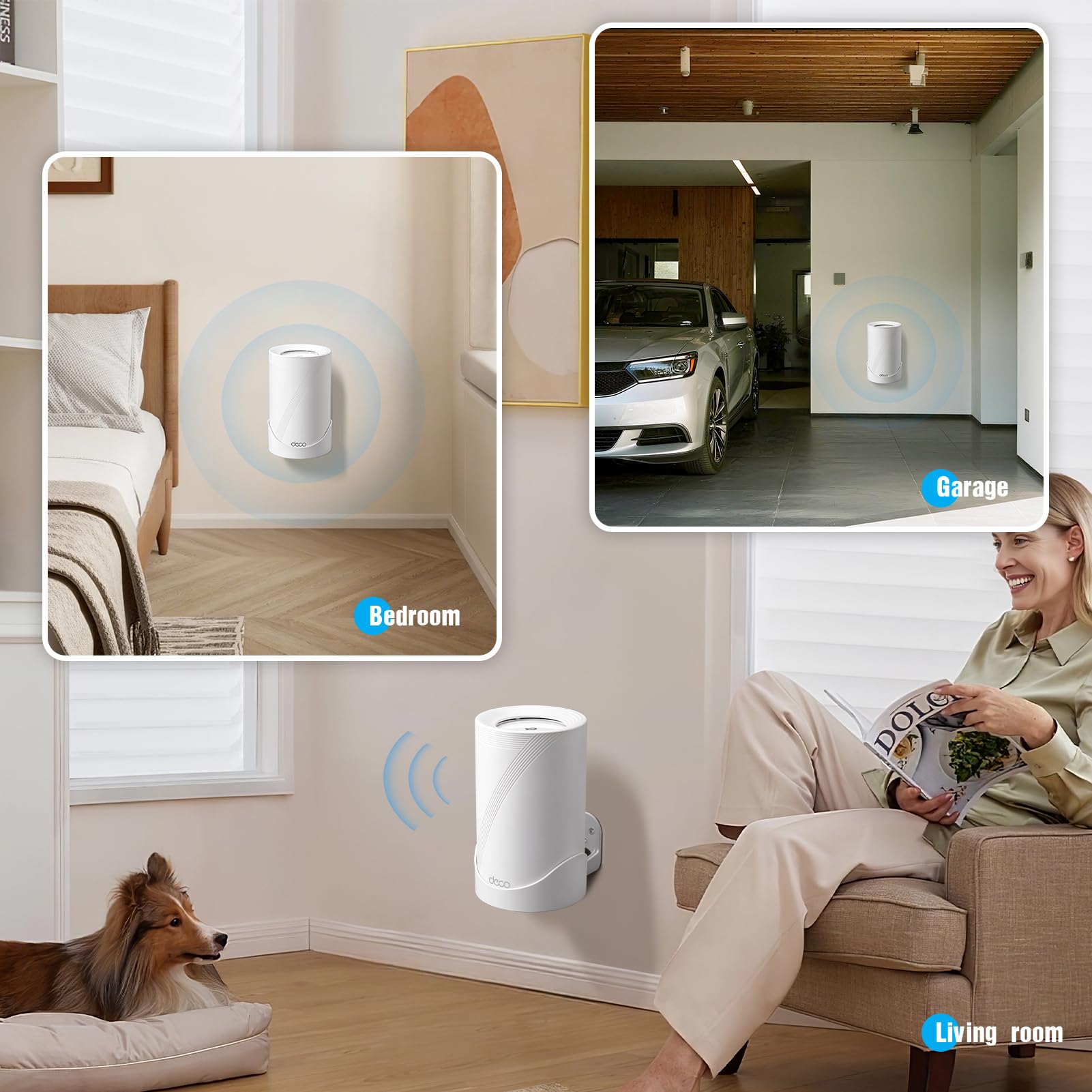Soporte de pared para TP-Link Deco BE63/BE65 Pro/BE67/BE68/BE10000/BE11000/BE14000 (paquete de 1)
