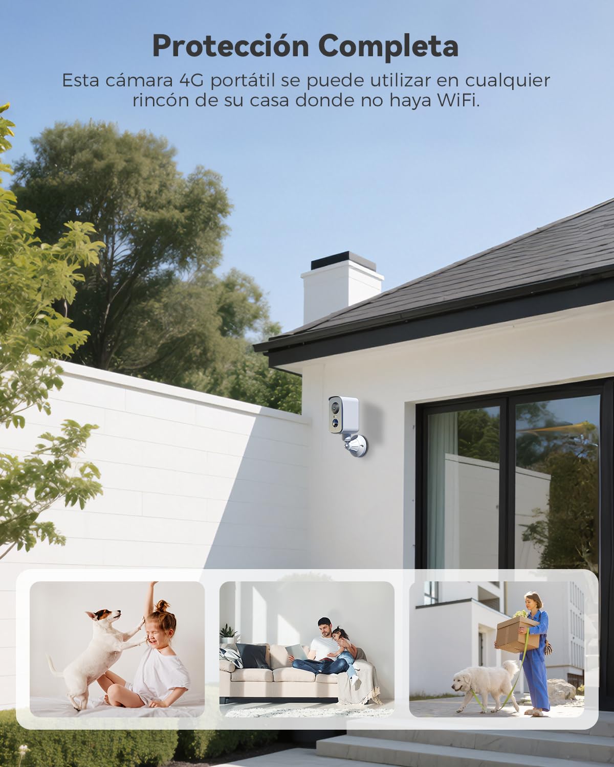COCOCAM 2PCS Portátil Magnética 4G Camara Vigilancia Sim Inalámbrico | 2K Exterior/Interior para RV/Camping, 300°P, Batería 10000Ahm,Detección Humana por IA, Tarjeta SIM Integrada( SIN WIFI)