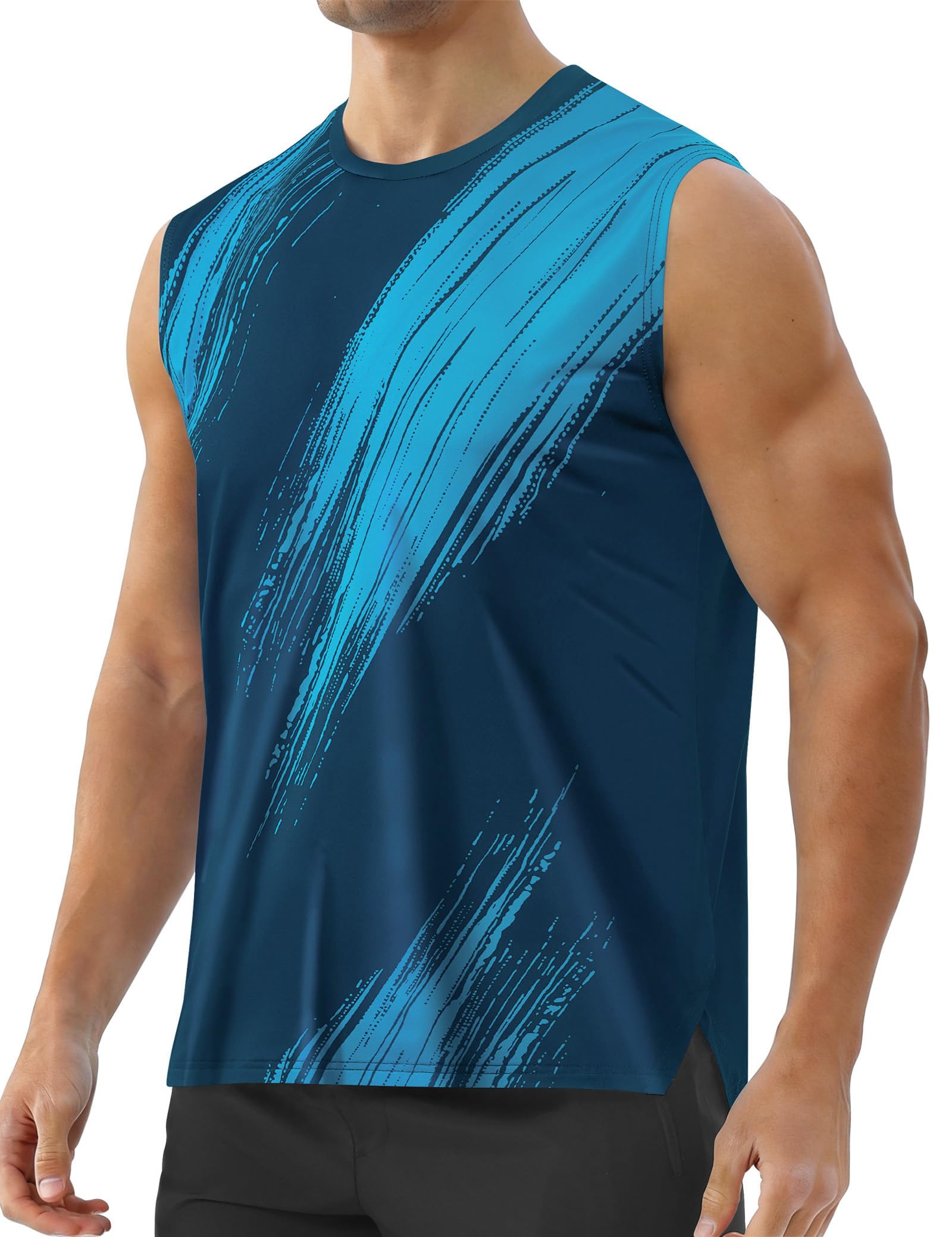 APTRO Herren Tank Top Ärmelloses Muskelshirt Atmungsaktives Schnelltrocknendes Funktionsshirt Elastisch für Gym Fitness Sport Workout