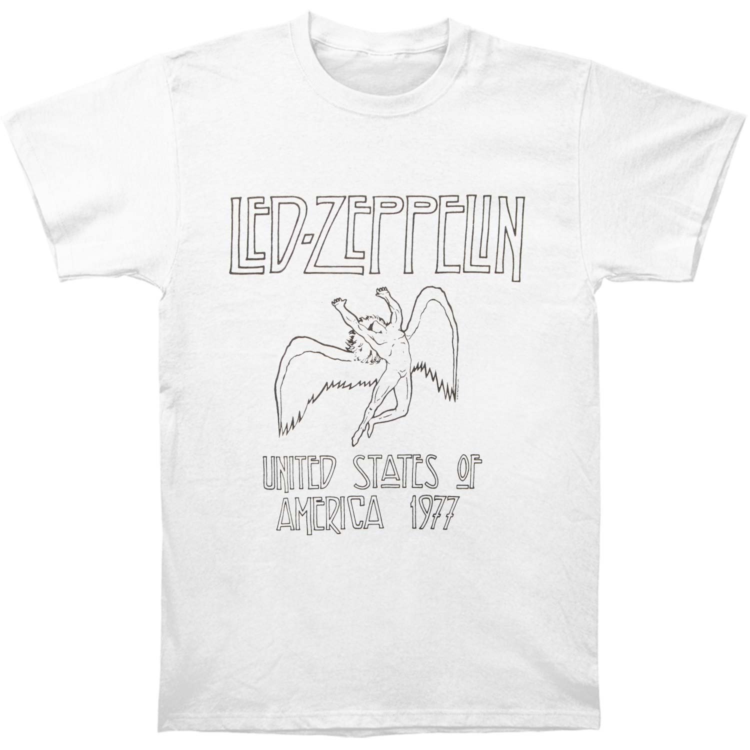 Led Zeppelin Men's USA 77 T-Shirt White Small : Amazon.ca