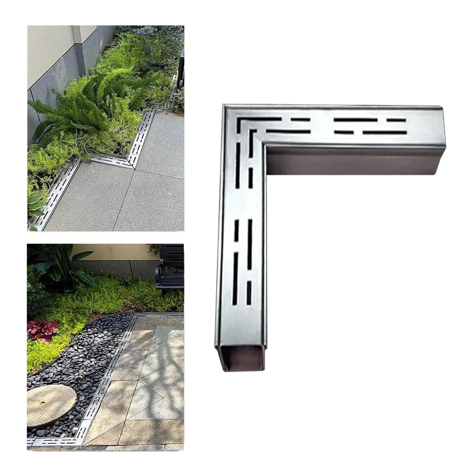 Stainless Steel 304 Drainage Channel Kit 90° Angle Corner Trench Drain