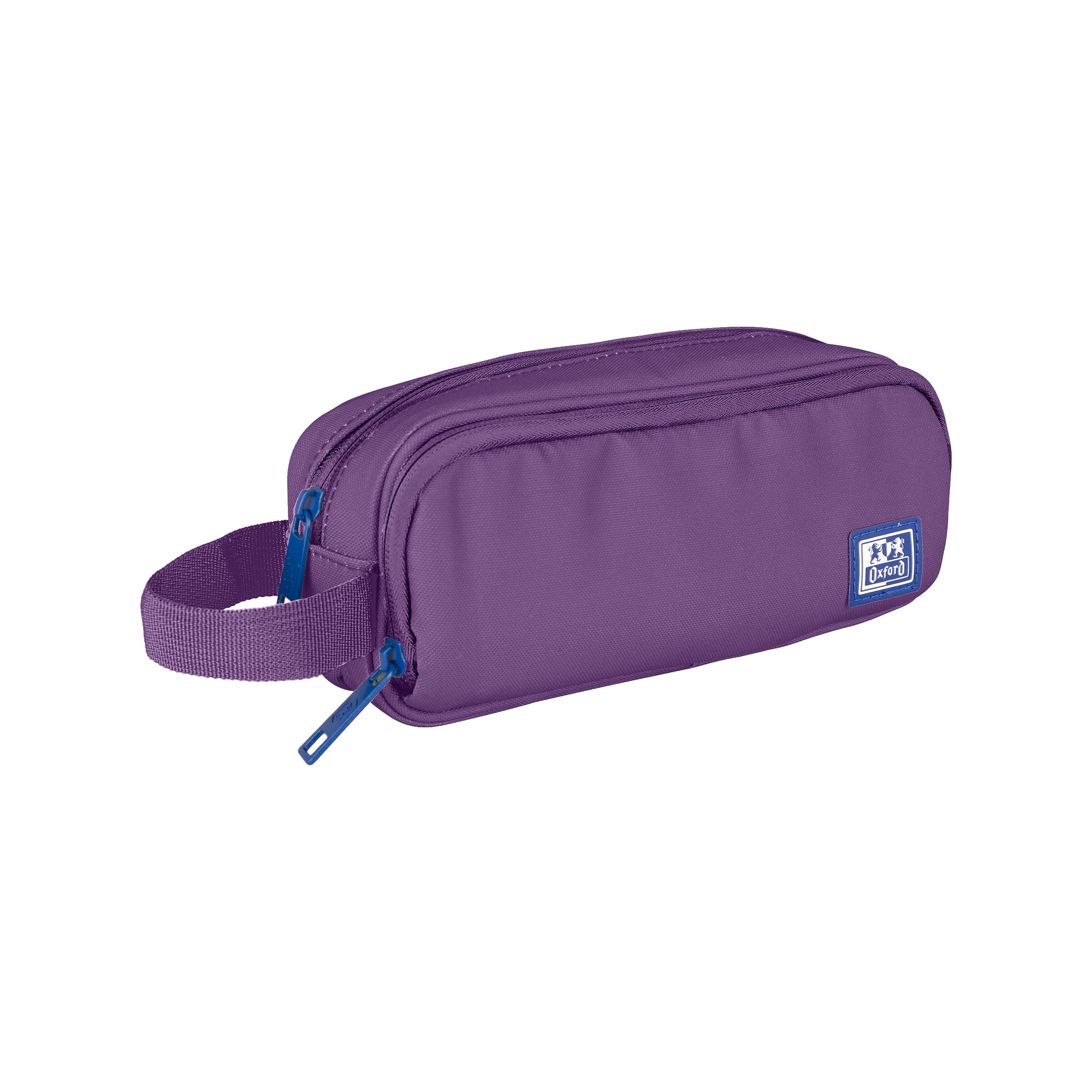 Oxford B-Smart School Pencil Case with 3 Compartments, Purple, Standard Size, Pencil case for School