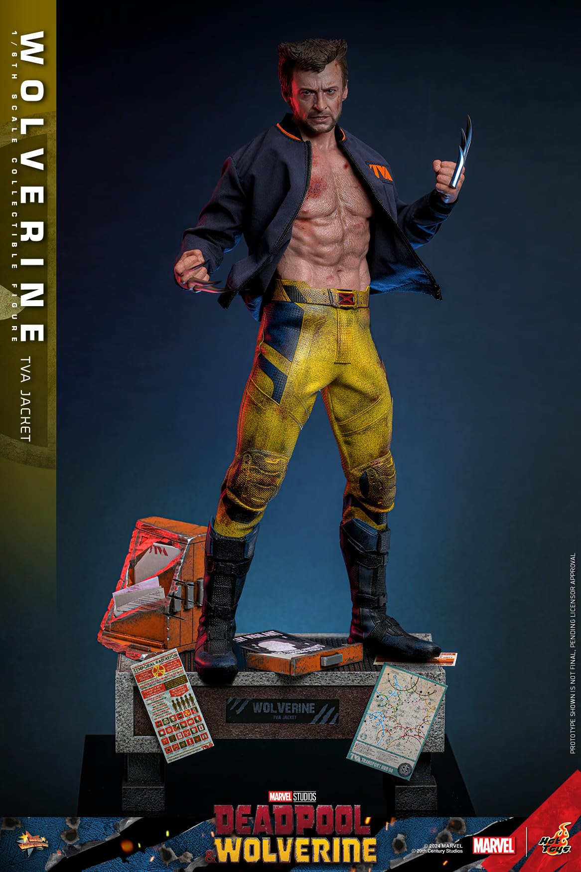 Hot Toys Marvel Comics Deadpool & Wolverine Wolverine (Versione con Giacca TVA) Figura da Collezione 1/6 Scala 30 cm