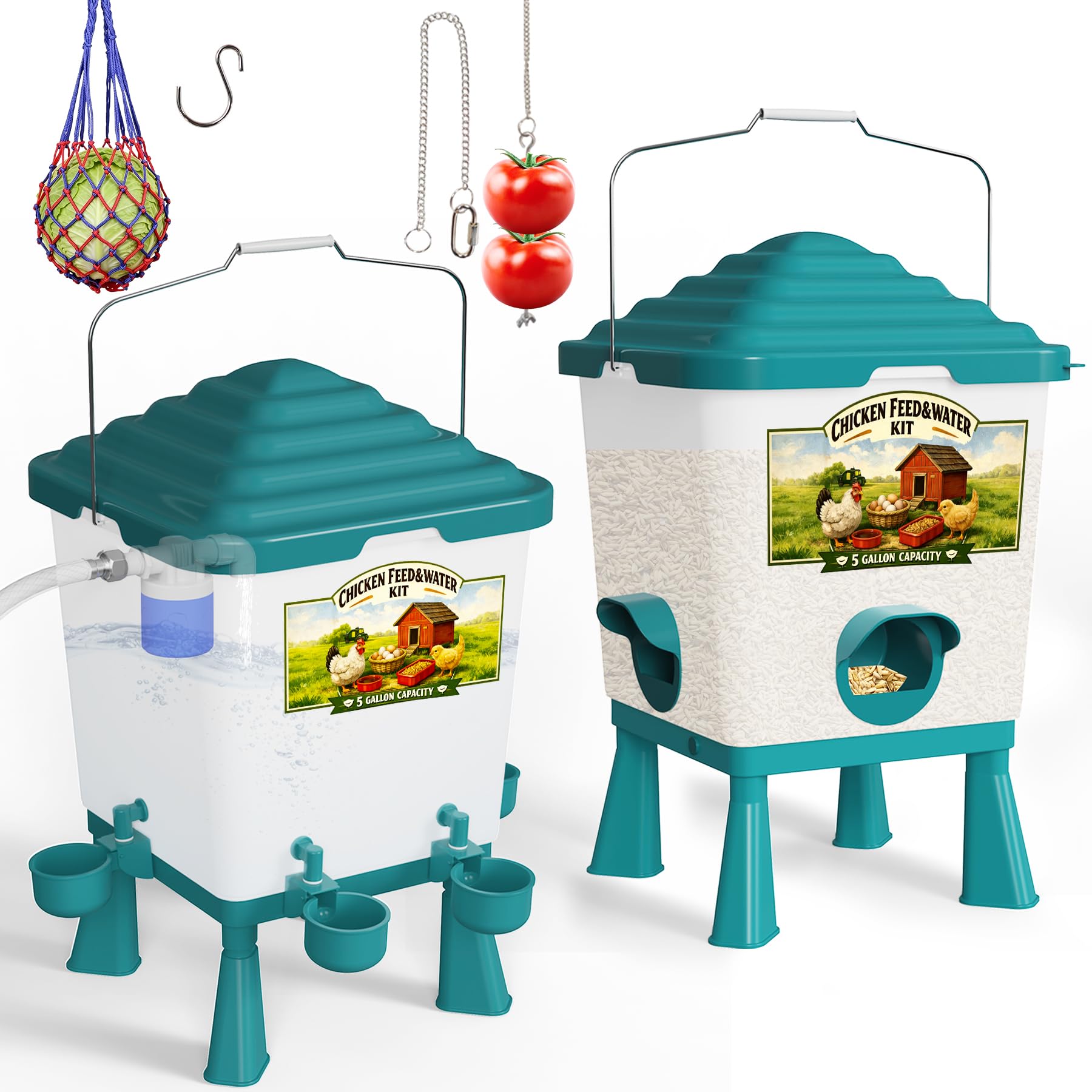 5 Gallon Automatic Chicken Waterer Set