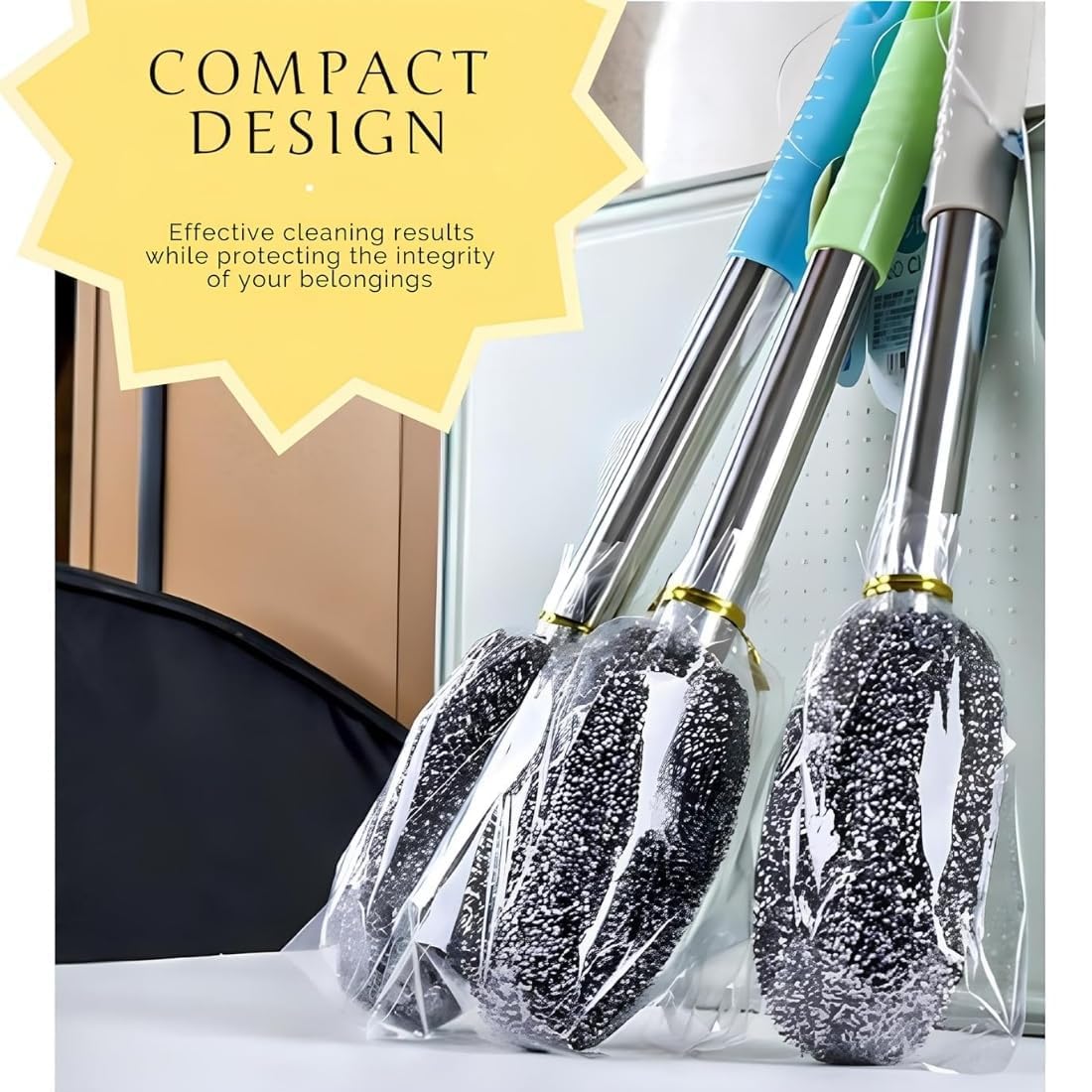 SARNESHWERAM Handle Steel Wire Bottle Cleaning Brush for Narrow Neck Containers, Bottle, Vase, Glassware - Multipurpose Household Cleaning Brush for Sink, Kitchen, Toilet, Bathroom & Utensils 2