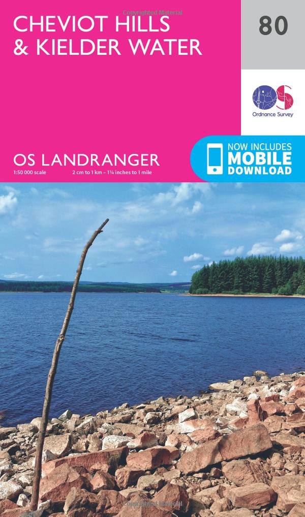 Cheviot Hills & Kielder Water by Ordnance Survey (Sheet map, folded)