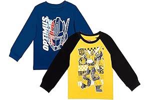 Transformers Shirts for Boys - Optimus Prime Bumblebee 2 Pack
