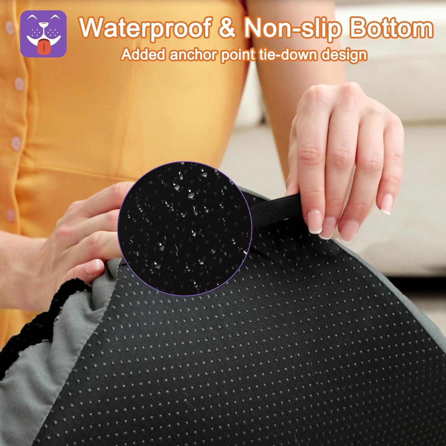 ALANMOND Lettino per Cani di Taglia Grande, Cuscino Morbido e Soffice (Grigio, L 122 x B 76 x H 9 cm)