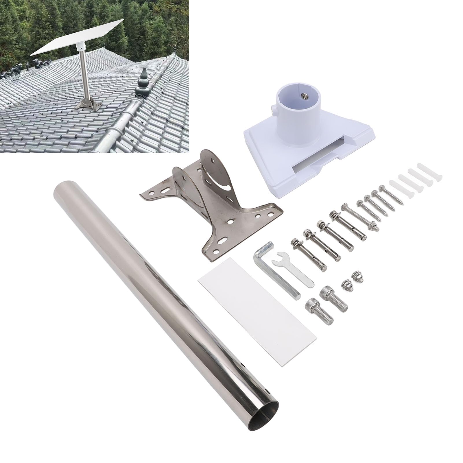 Kit Montaggio Antenna Gen3/V3 Per Tetto O Parete – Supporto Girevole 360° In Acciaio Inox, Portata 50kg