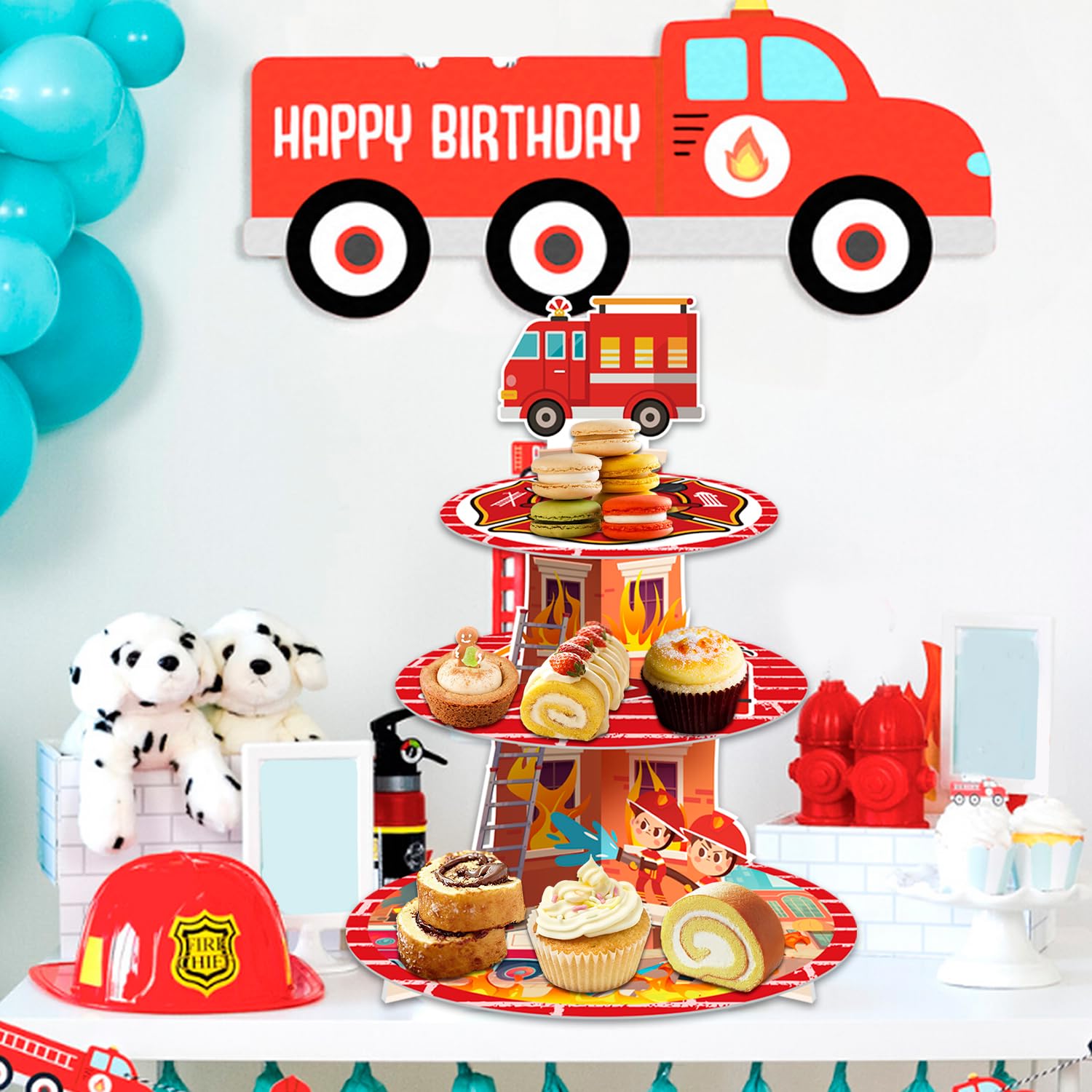 Fire Hydrant Cupcake Stand | Fire Engine Party Supplies | Who Wants 2 Party