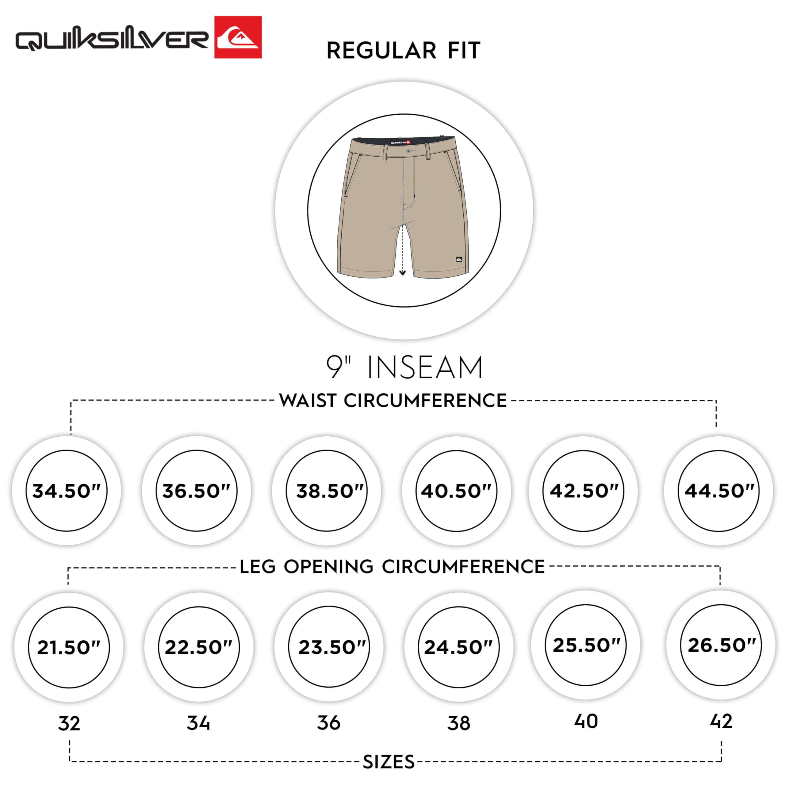 Quiksilver Herren Regular Fit Fixed Waist Water Friendly Active Hybrid Lässige Shorts