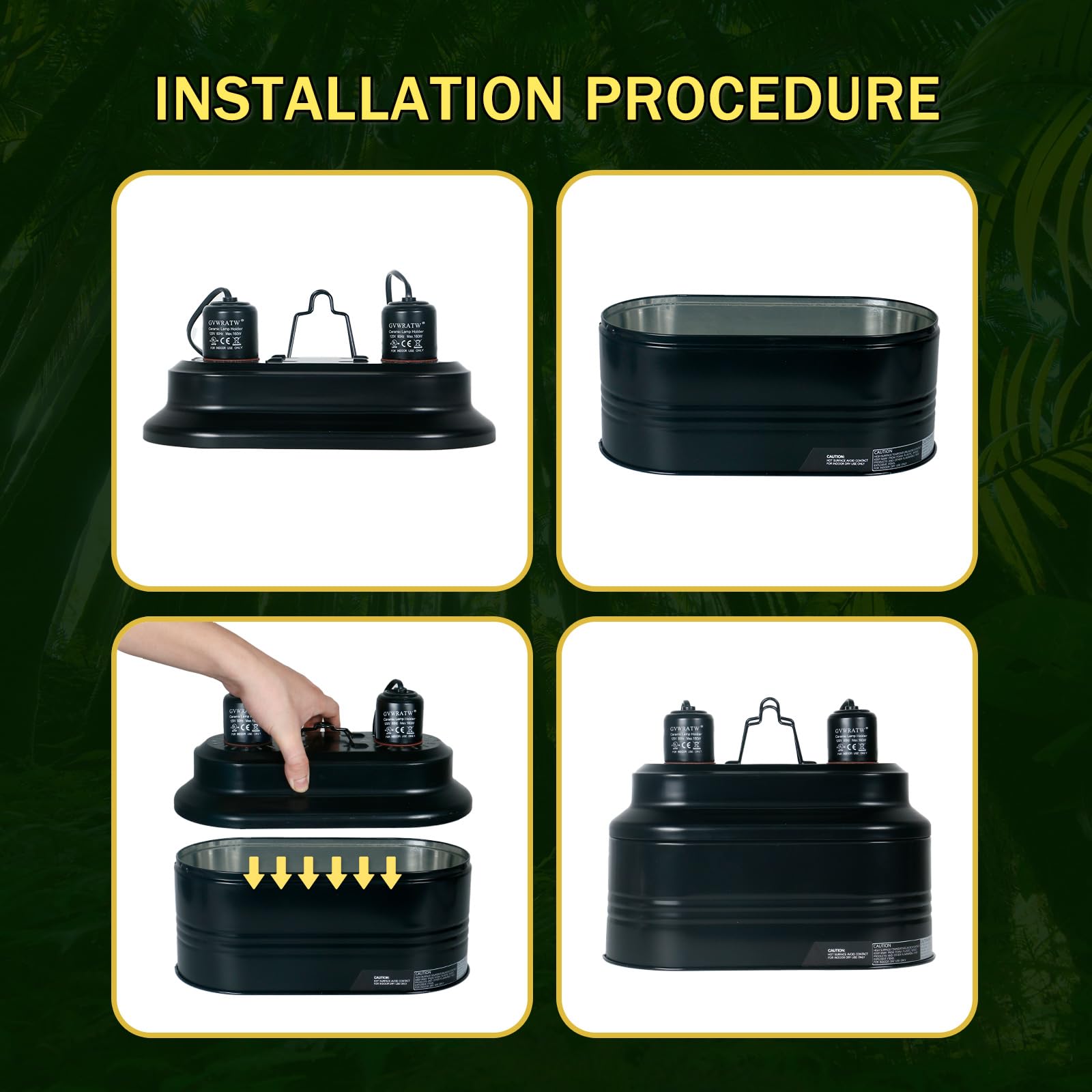 GVWRATW Reptile lamp, Maximum 160W Each Reptile hot lamp Comes with a Separate Switch, Suitable for Lizards, Turtles, Snakes, and Amphibians. - image 5