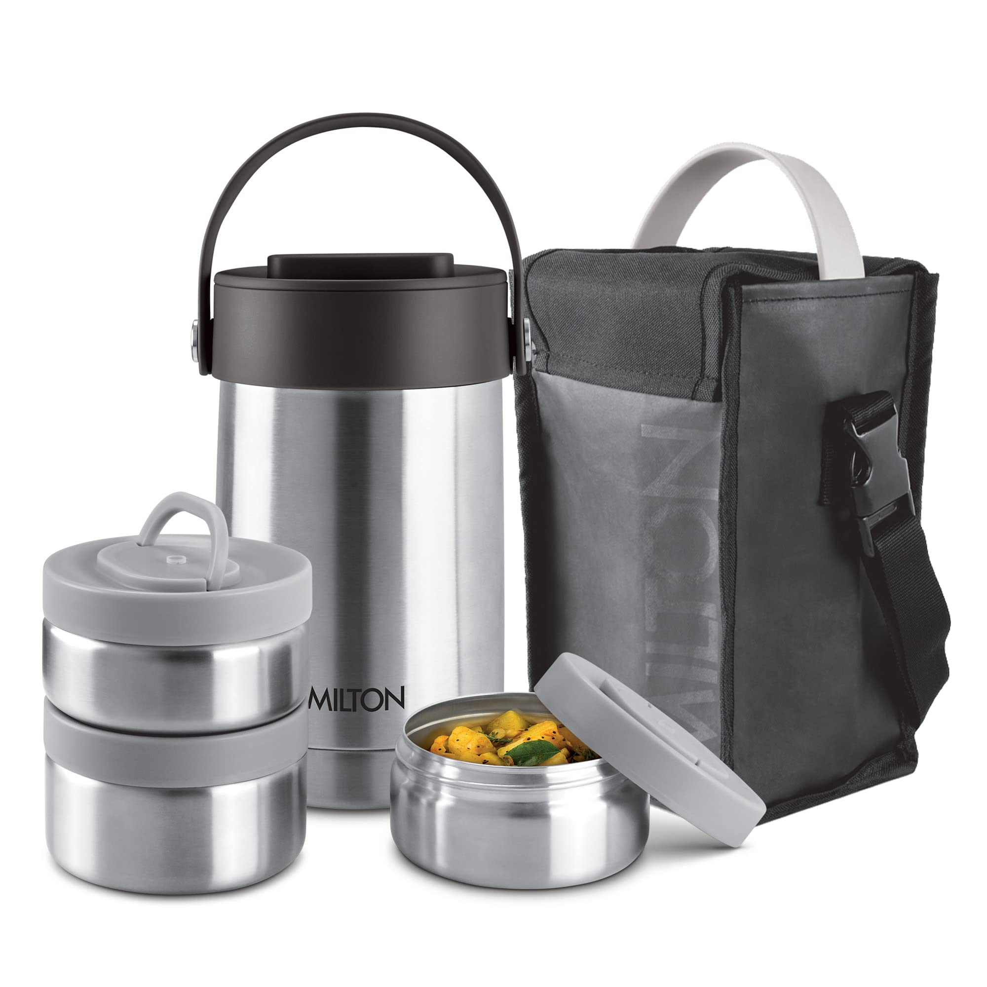 See full amazon price history chart for MILTON Glamour Thermosteel Stainless Steel Tiffin Box (4 Containers - 330 ml, 330 ml, 435 ml, 435 ml), White | Vacuum Insulated | Hot & Cold | Leak Proof | Easy to Carry | Anti Skid Bottom MILTON Glamour Thermosteel Stainless Steel Tiffin Box (4 Containers - 330 ml, 330 ml, 435 ml, 435 ml), White | Vacuum Insulated | Hot & Cold | Leak Proof | Easy to Carry | Anti Skid Bottom (B0CGJ95HCF) Amazon Price History, Amazon Price Tracker