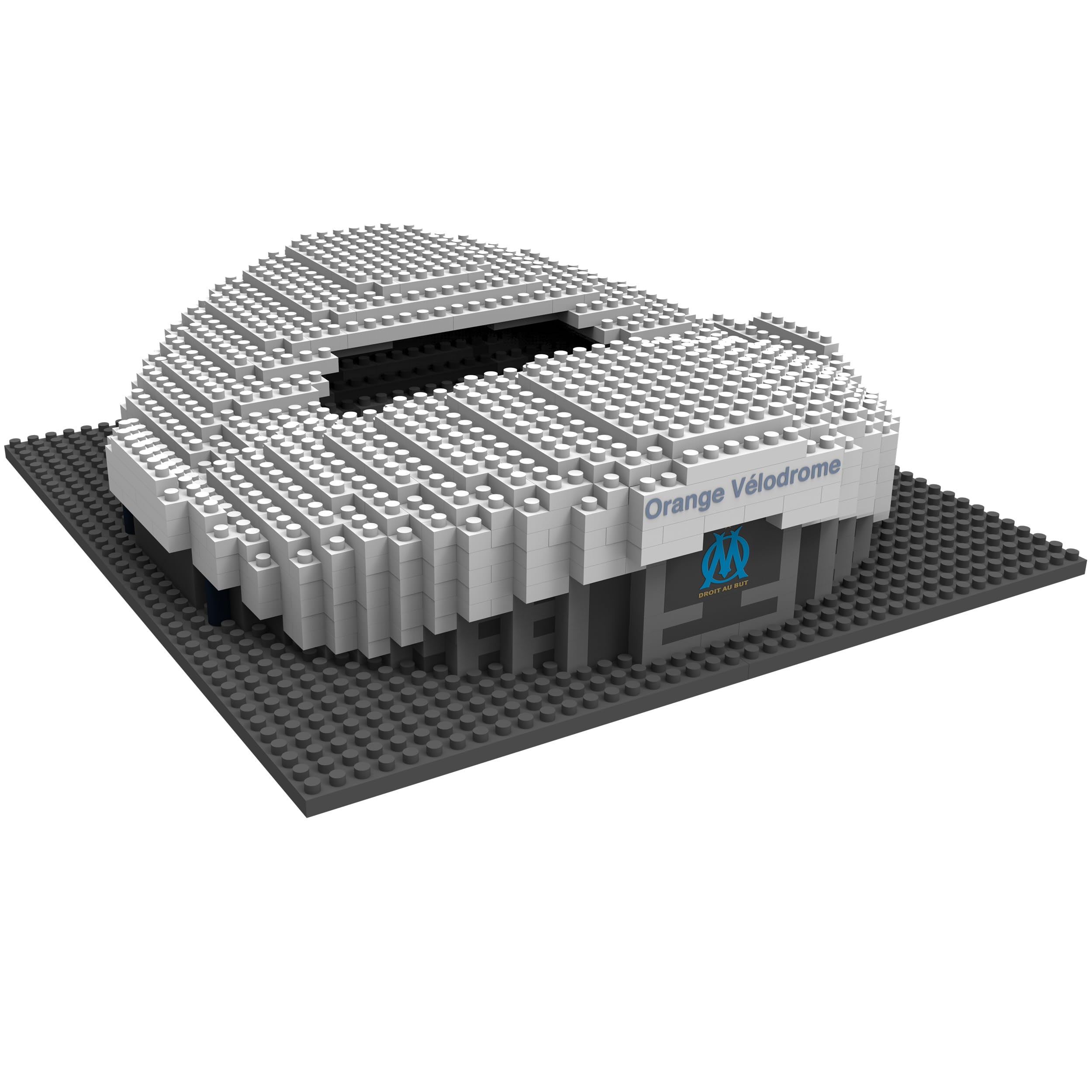 FOCO Officially Licensed Olympique de Marseille Orange Velodrome BRXLZ Mini Stadium 3D Bricks Construction Toy Model - Image 2