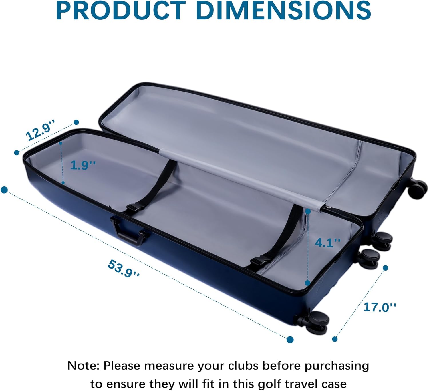 Hard Case Golf Travel Bag, Golf Travel Case - Ultimate Protection, Waterproof & Durable, Specially Designed for Golf Clubs