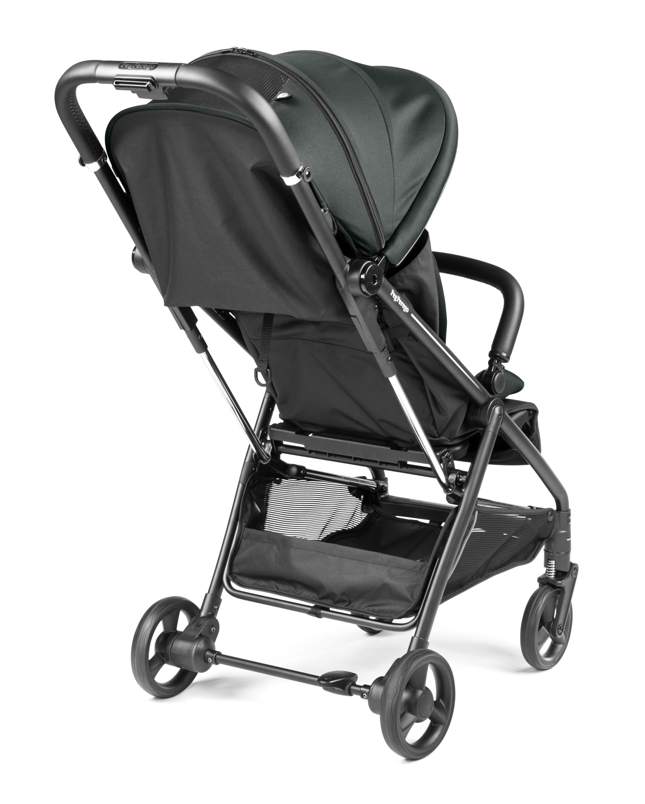 PEG Selfie Plus Passeggino Leggero Compatto, Chiusura Automatica, Dalla Nascita Fino A 22 Kg, Doppio Rivestimento, Capottina UPF 50+, Cestello Portaoggetti, Metal