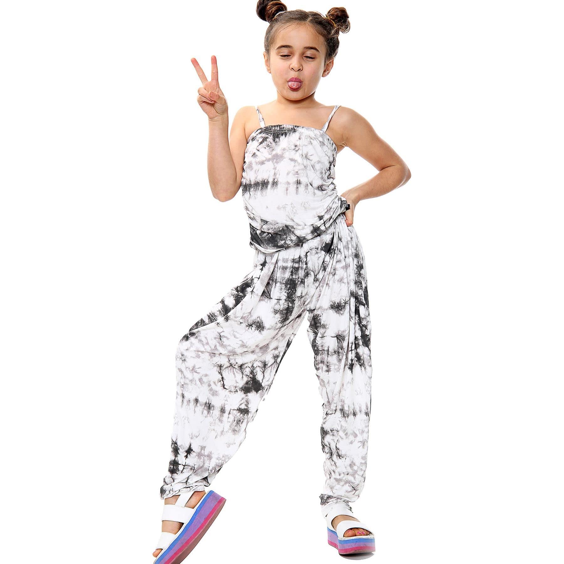 A2z 4 Kids Girls Grey Tie Dye All In One - Tie Dye 250 Jumpsuit 13