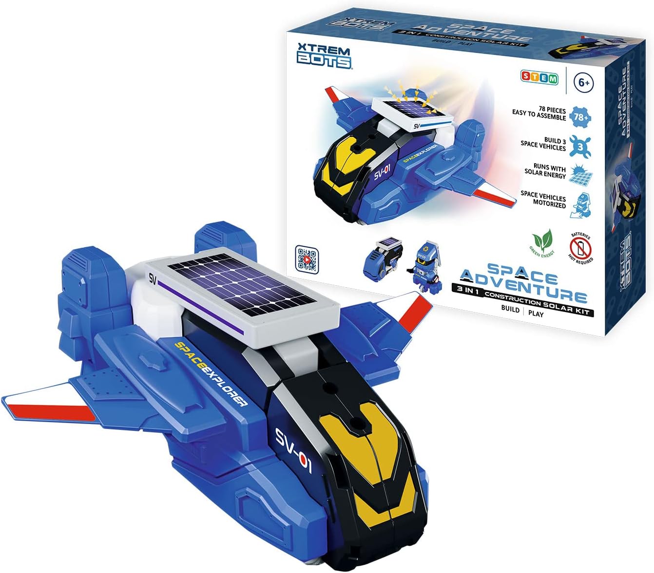 Xtrem Bots - Space Adventure | Kit De Robotica 3 En 1 | Kit Robotica para Niños 6 Años | Construir Robot Juguete | Robótica Educativa | Robot para Niños (Space)