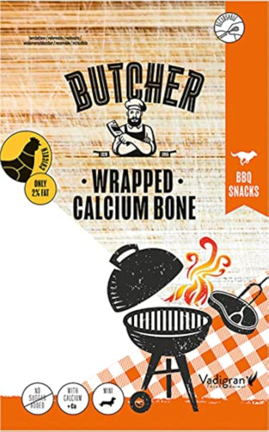 Vadigran Butcher Chicken Wrapped Calcium Bone 70G Mini