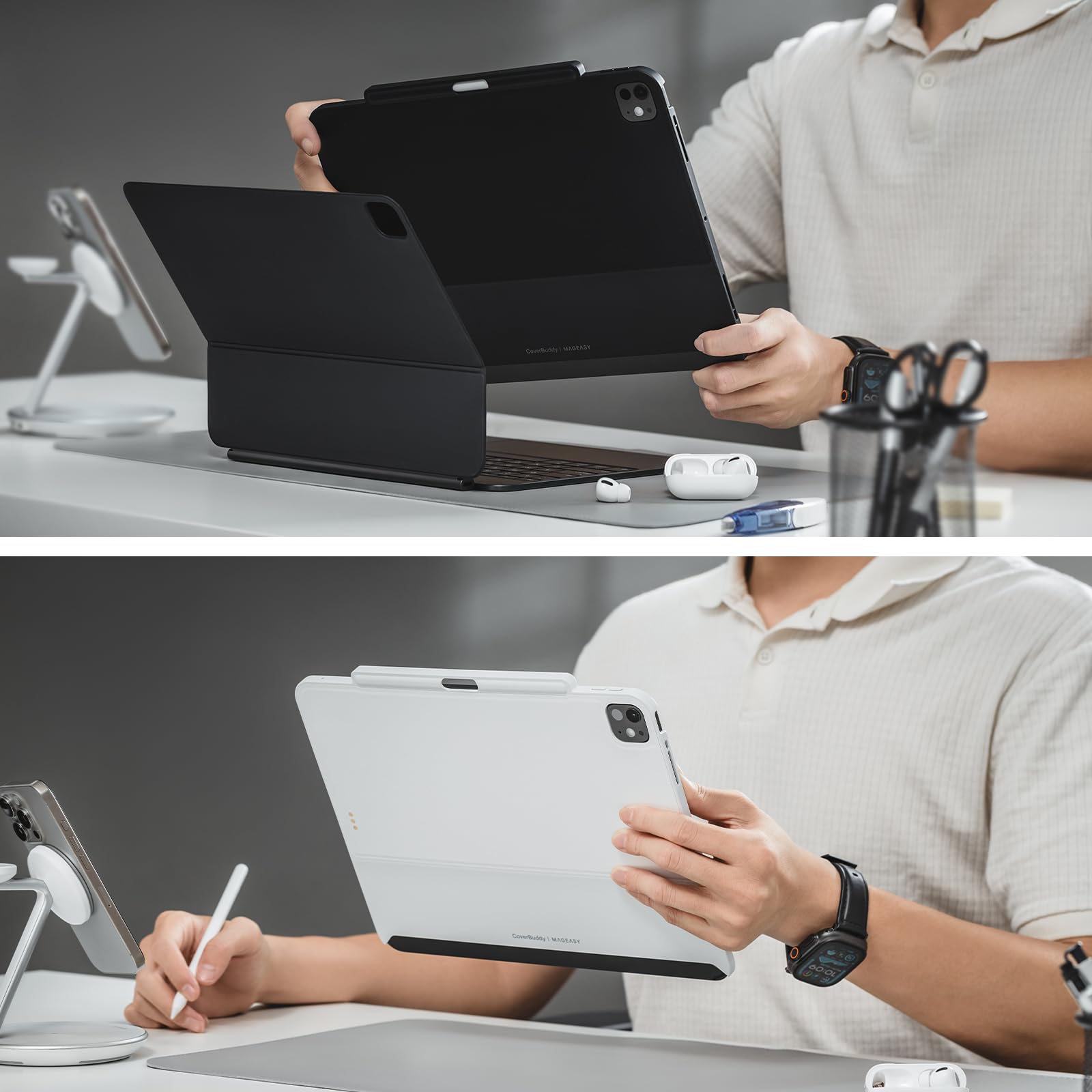 iPadアクセサリー MAGEASY COVERBUDDY iPad Pro 12.9 iPad MAGEASY CoverBuddy iPad Case That Fits Magic Keyboard for iPad Pro