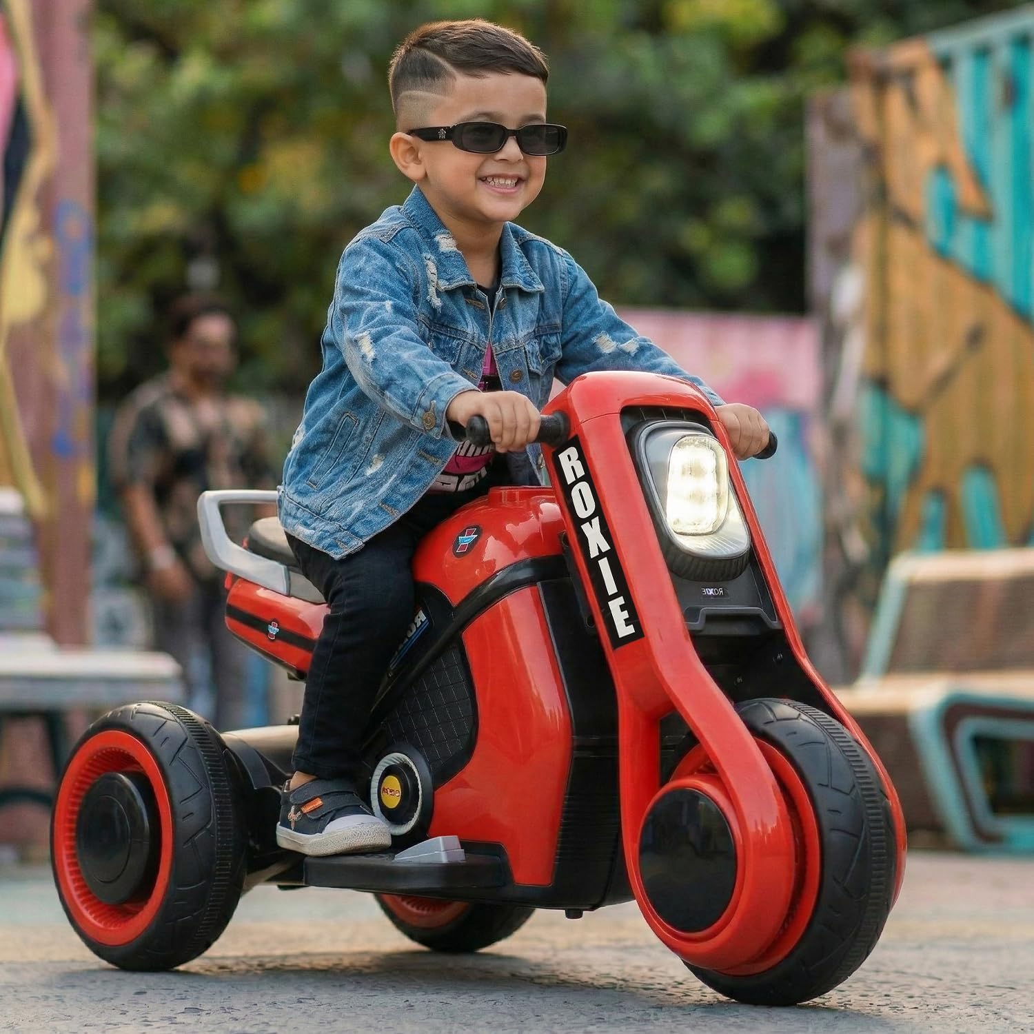 Toyzone Roxie Kids Electric Bike (Red) | Rechargeable Bike with 6V 4.5Ah Battery | MP3/USB/BT Music & LED Lights| Smooth Acceleration | 6 Months Battery warranty, For Kids Age 2 to 8 Years, Upto 35 kg-image-27