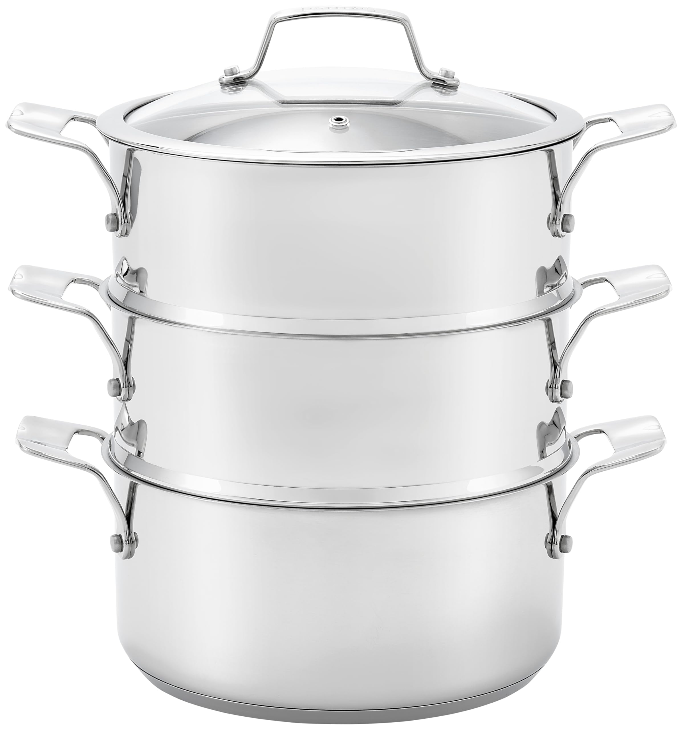Stellar 22cm 3 Tier Steamer Set, Stainless Steel, Silver