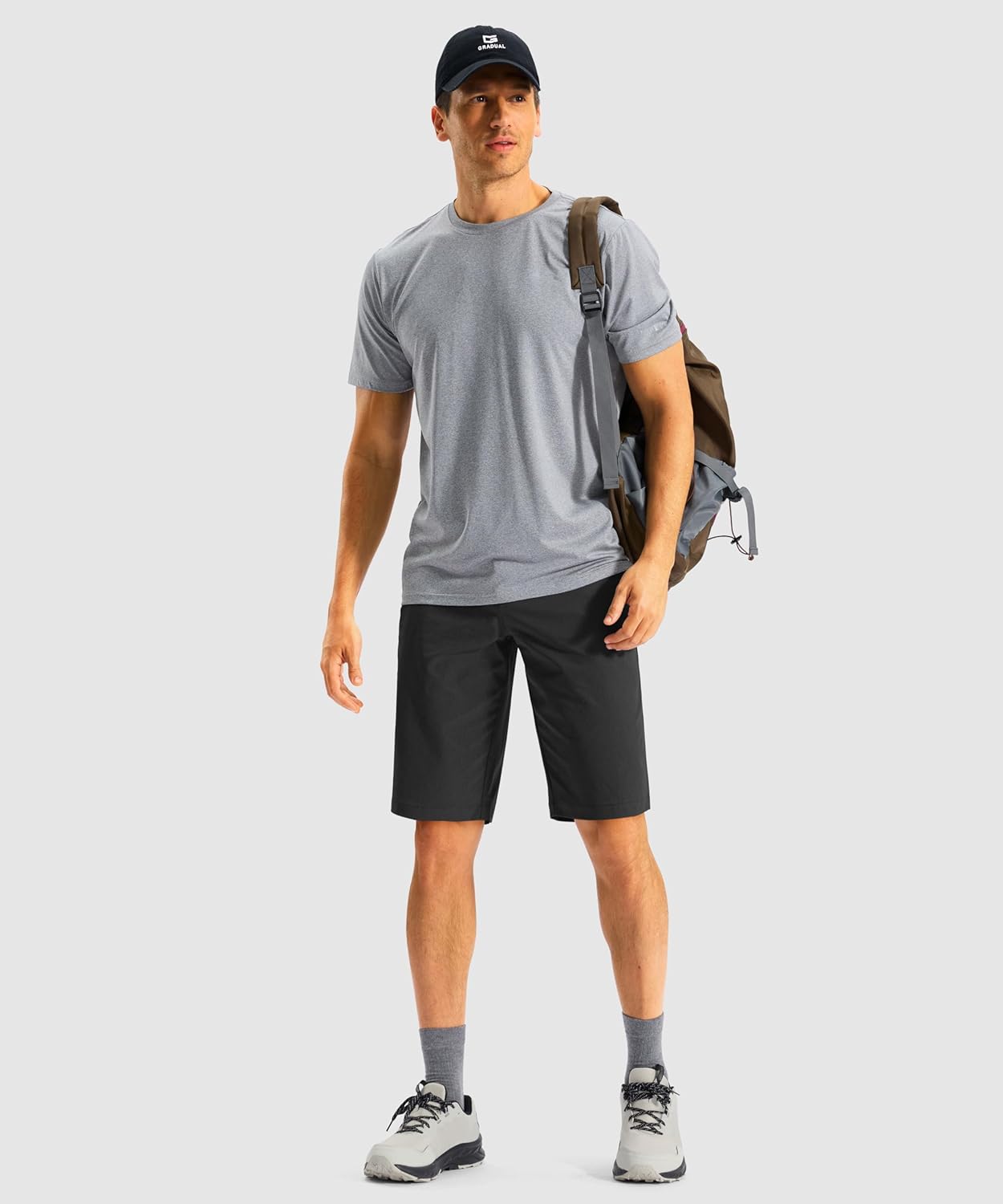 G GRADUAL Men's Shorts 11" Lightweight Casual Golf Shorts for Men Hiking Work Outdoor Stretch Quick-Dry with 3 Zipper Pockets - Image 5