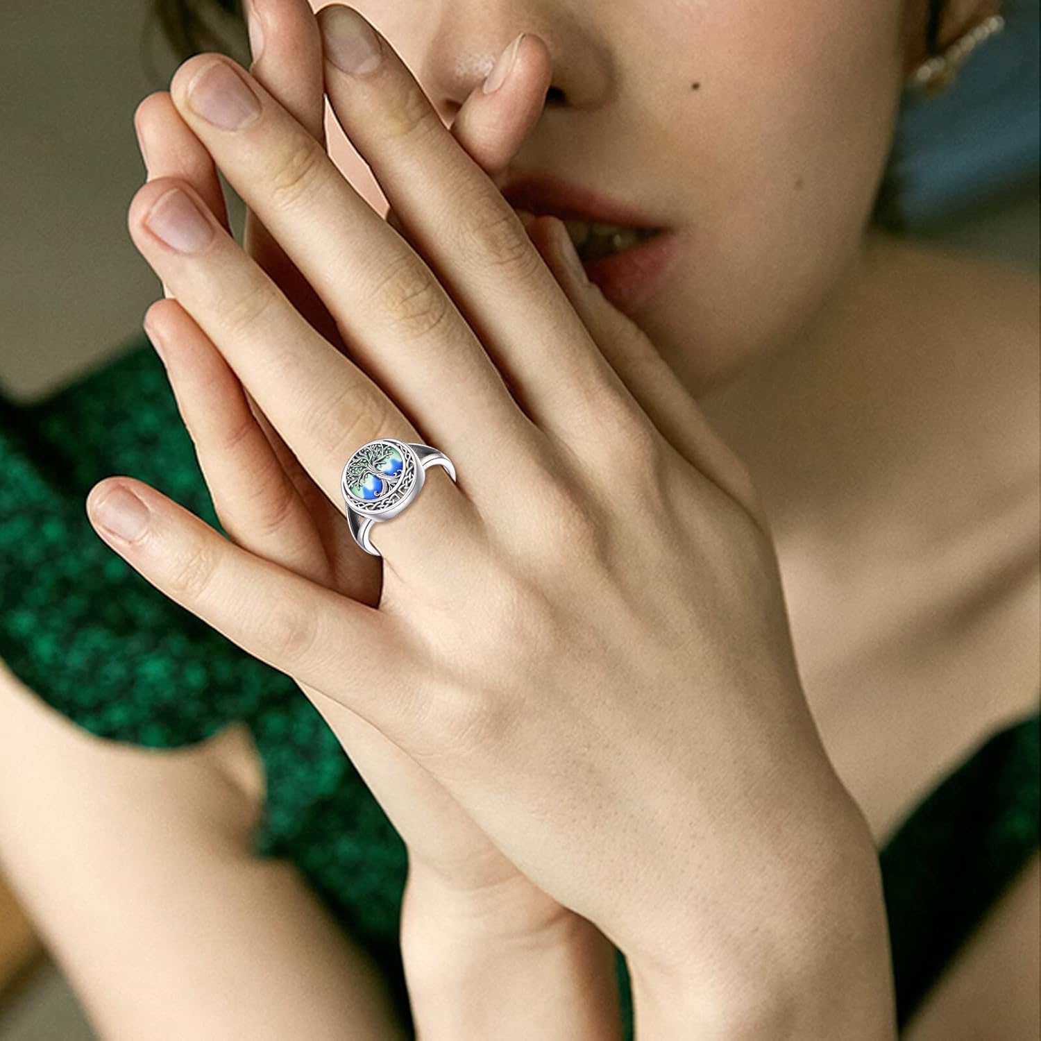 ONEFINITY Tree of Life Rings Sterling Silver Celtic Knot Tree of Life Rings Family Tree Jewelry Gifts for Women - Image 2