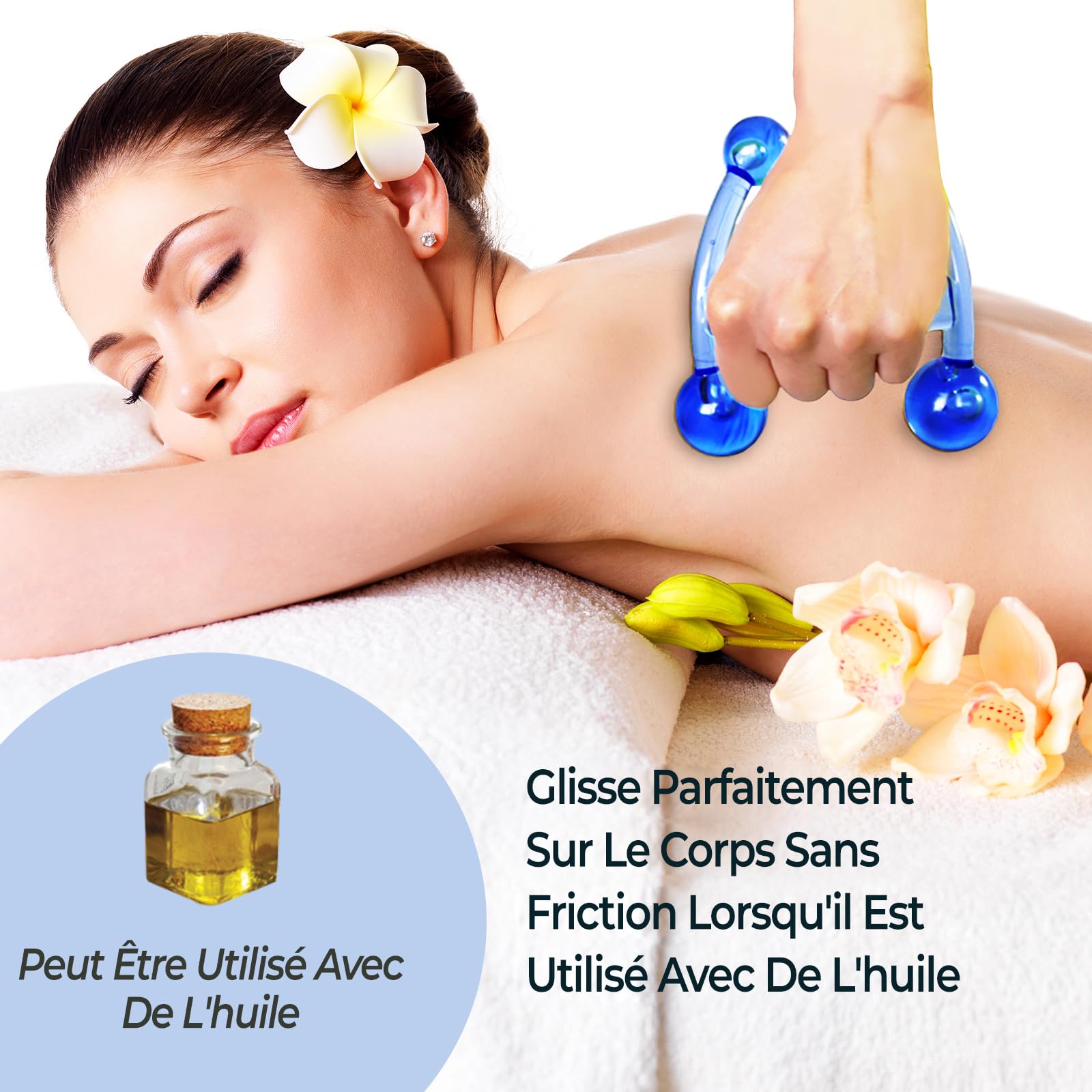 ResultSport - Masseur Anti Cellulite avec Ventouse, Accessoires de Massage Manuel Relaxation, Outil et Outils pour Soin Bien-être, Kit de Massage (Ensemble Complet)
