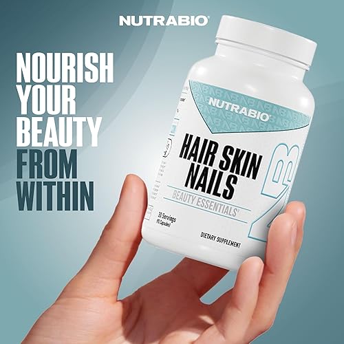 Miniatura 5 de NutraBio Vitaminas para el cabello y la piel de las uñas, soporte de colágeno mejorado, hidratación de la piel, vitaminas para el crecimiento del