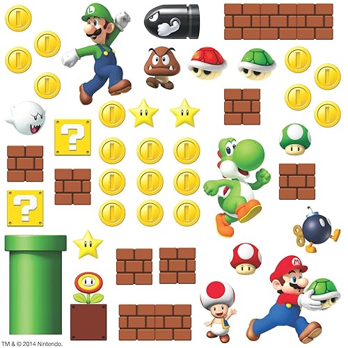 RoomMates RMK2351SCS Nintendo New Super Mario Bros Build a Scene