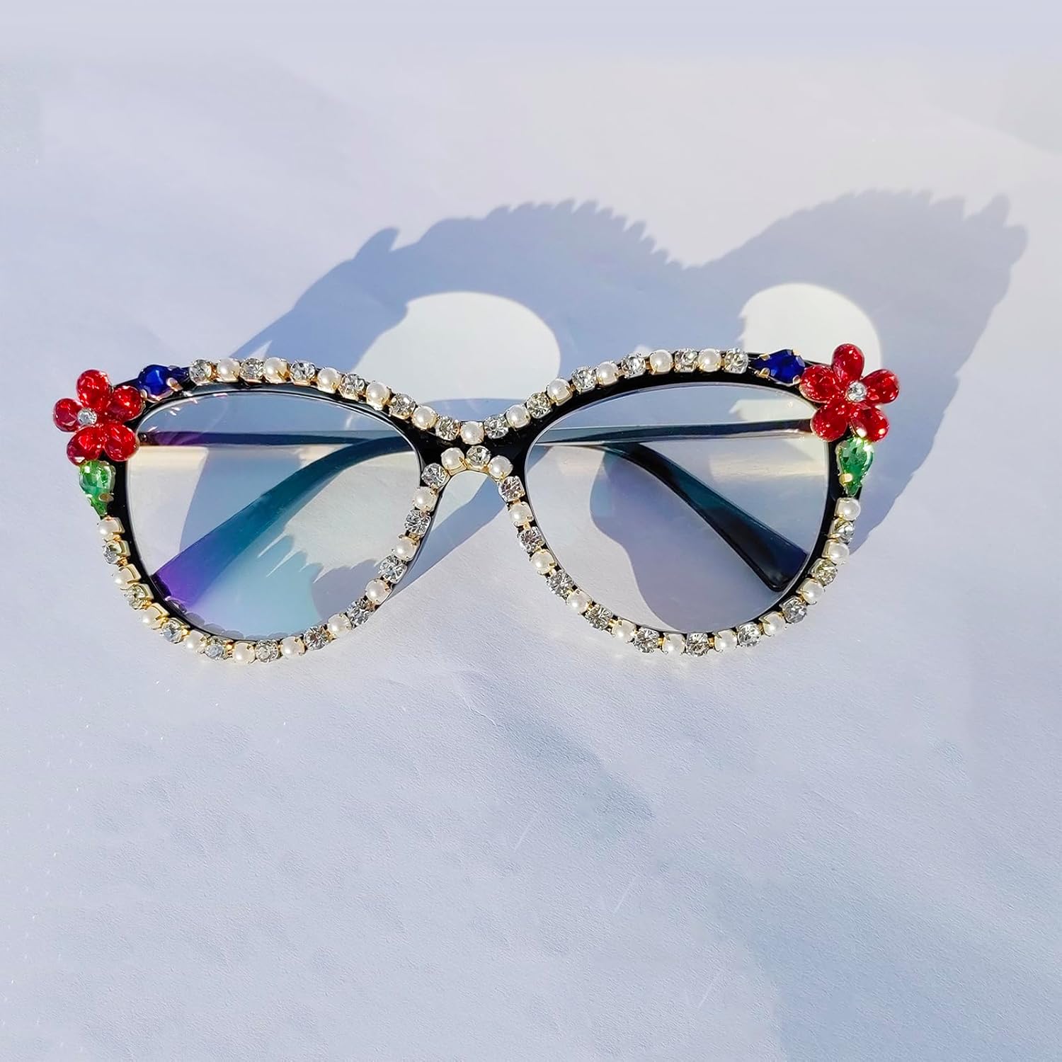 laureles Fashion Rhinestone Blue Light Blocking Reading Glasses Women Computer Diamonds Readers Female