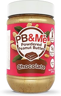 PB&Me Powdered Peanut Butter - Chocolate Peanut Butter Powder, Peanut Powder for Smoothies, PB Butter Powder - Peanut Butter Powder Protein, Low Carb Peanut Butter, Low Fat Peanut Butter - 200g Jar