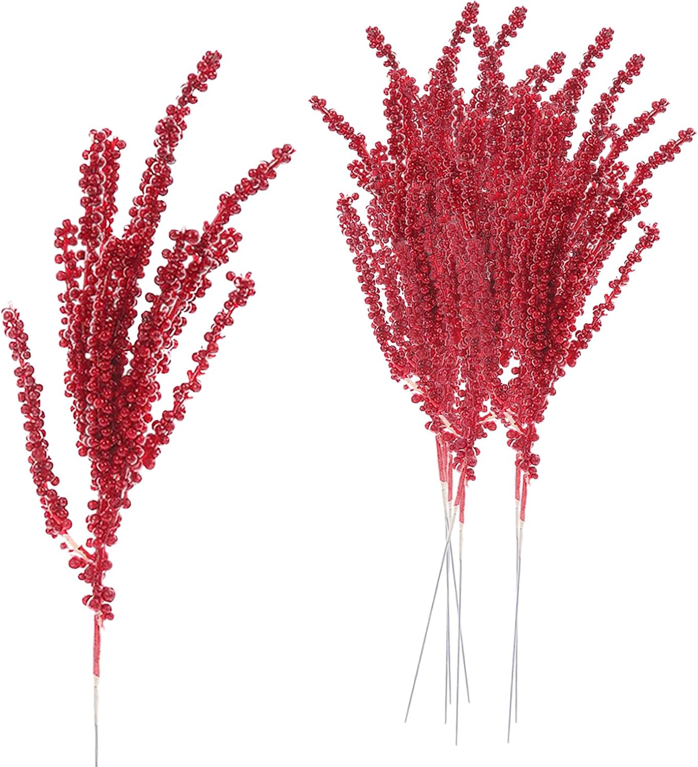 JD ARTIFICIAL PLANTS Confezione da 16 steli artificiali di bacche da 30,5 cm, per decorazioni domestiche, bouquet di nozze, alberi di Natale (appena rosa