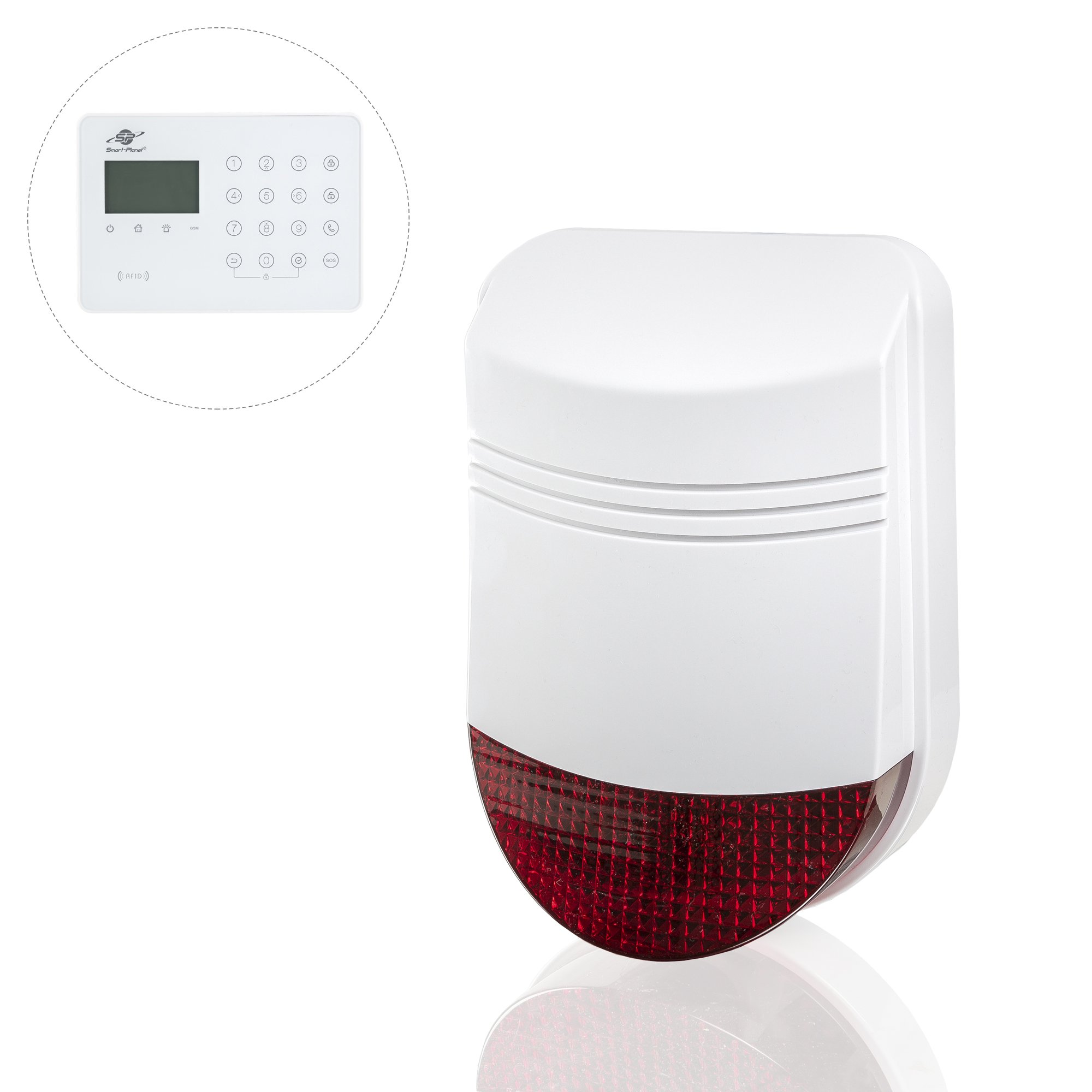 Safe2Home® hochwertige Funk Außensirene / Außenalarm 12 Volt für Funk Alarmanlage Safe2Home - LTE Alarmsystem - mit Repeater Funktion