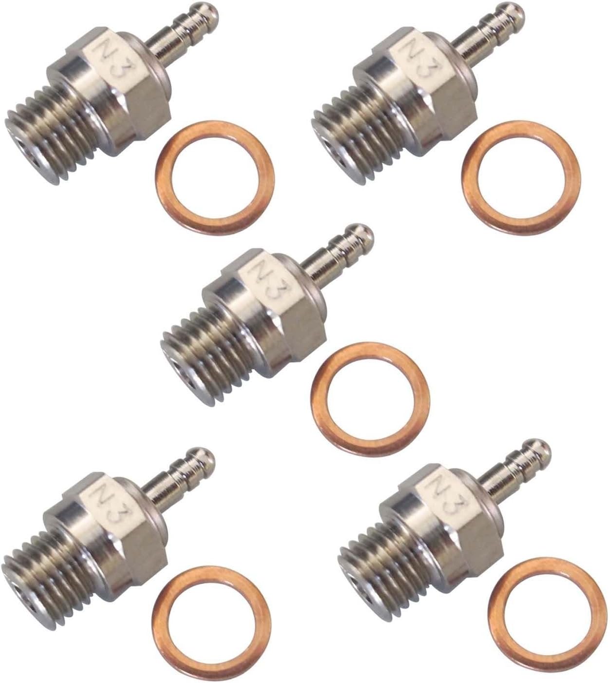 Spark Glow Plug No.3 N3 Hot 70117 for RC Nitro Engines Car Truck TRX (pack of 5 pcs)