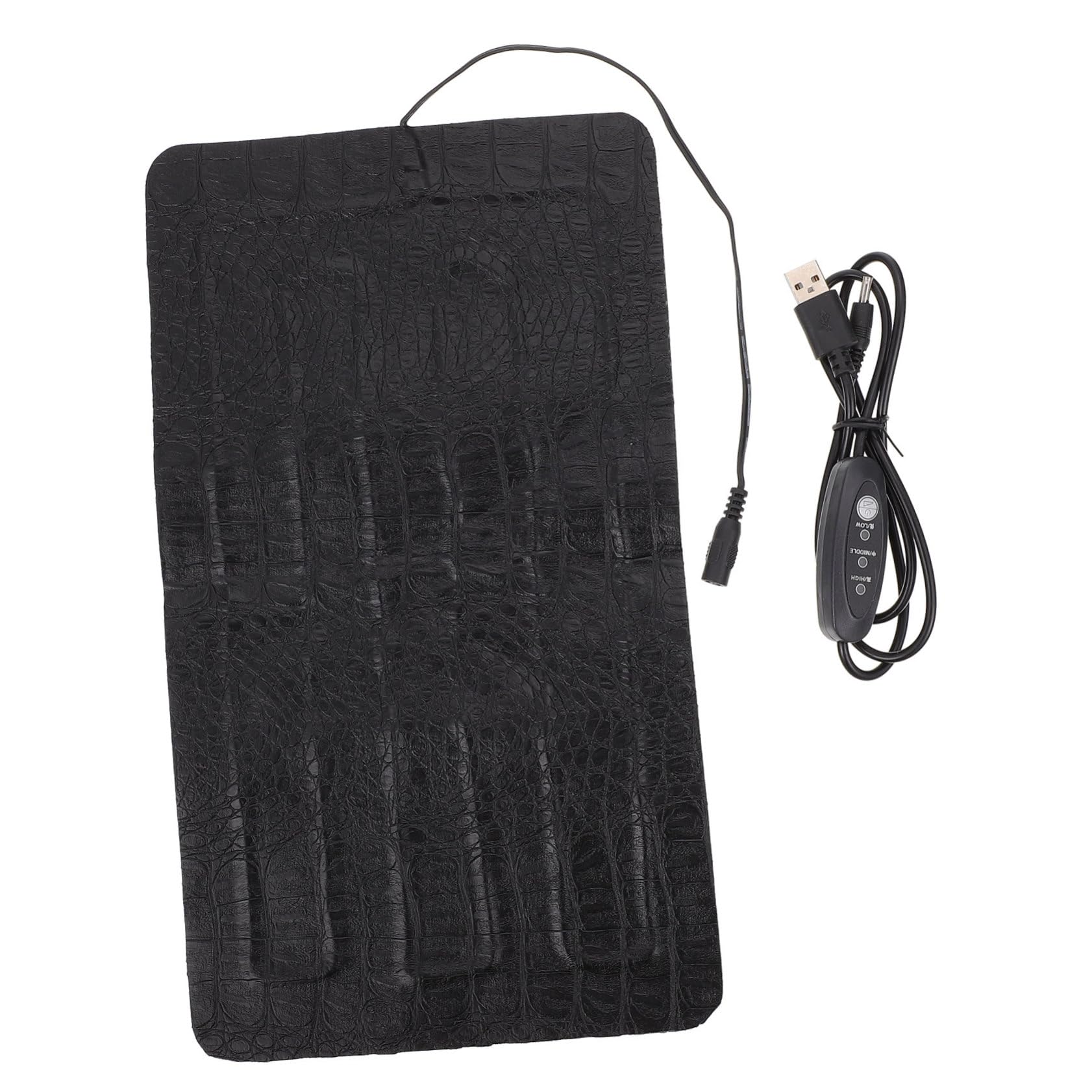 Hemobllo Almohadilla Térmica para Reptiles Ajustable USB, Estera Eléctrica Antiarañazos De, 33x18 Cm, para Reptiles Pequeños y Tortugas Interiores y Exteriores