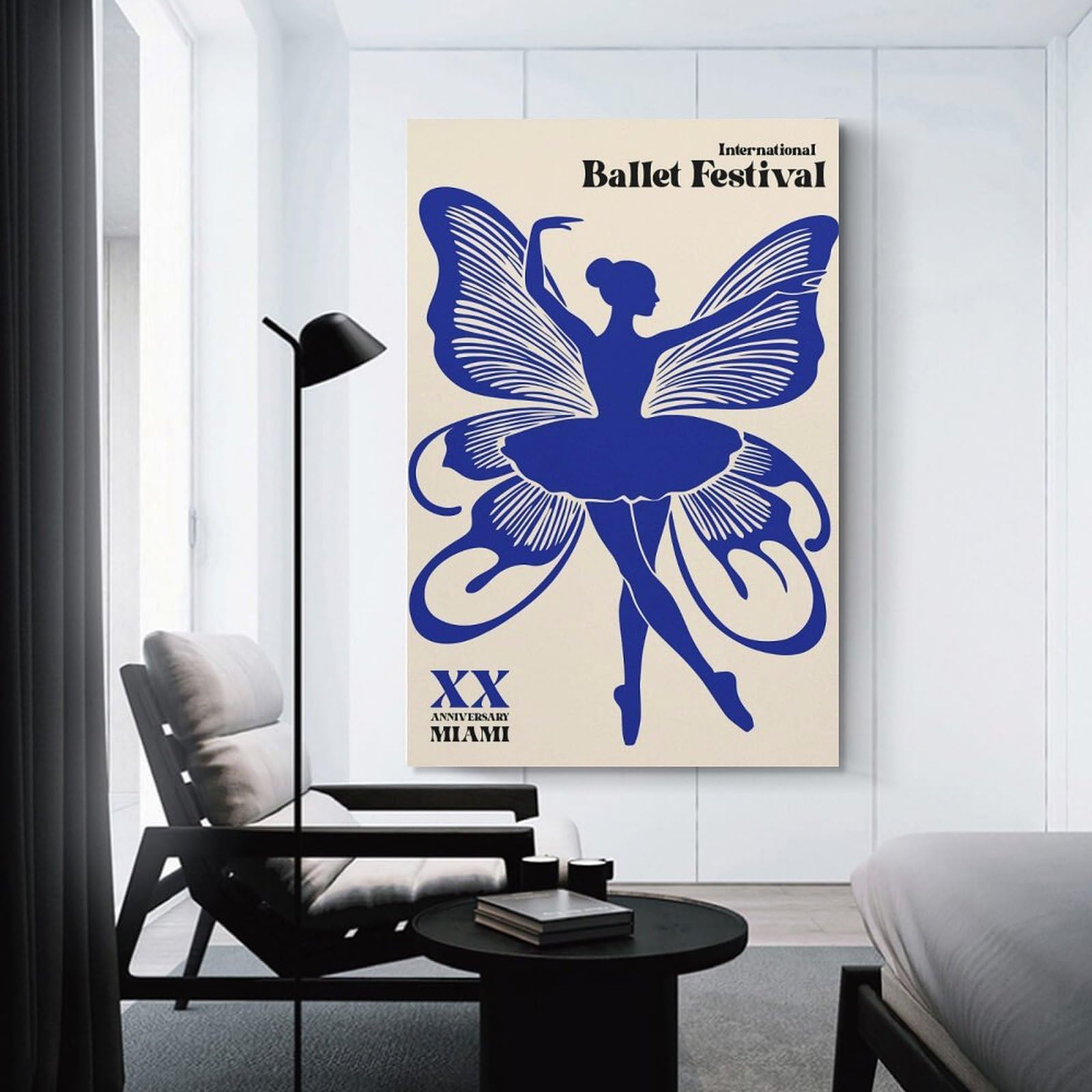 Junmoney Hanging Wall Art International Ballet Festival XX Anniversary Miami, 12x18inch(30x45cm), for Contemporary Homes, Apartments Or Offices, Stylish Wall Art for Fresh Spaces