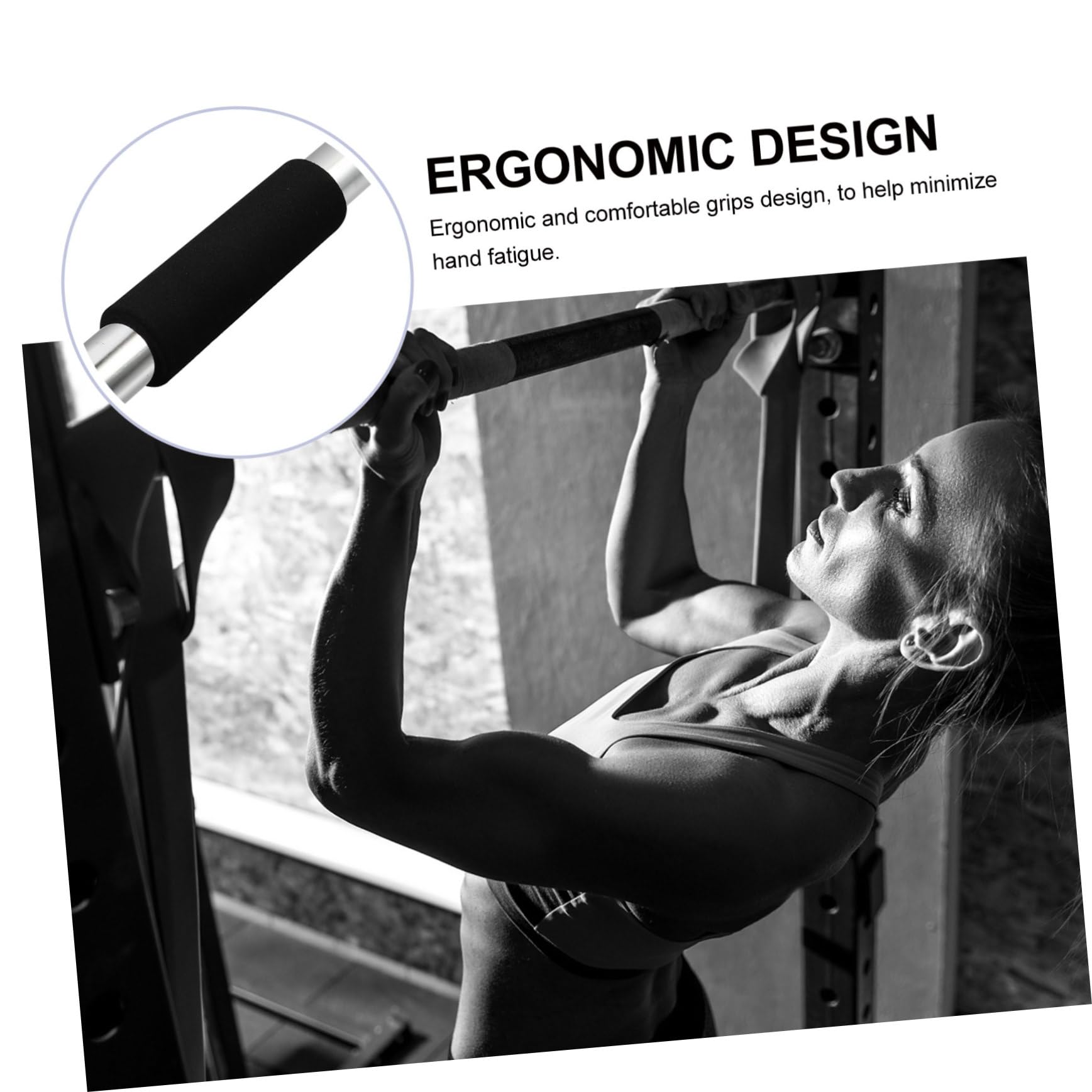 BRIGHTFUFU Ergonomic Doorway Pull-up Bar Wall-mounted Home Exercise Equipment 1pc Sports Equipment Fitness Tool Muscle Trainer