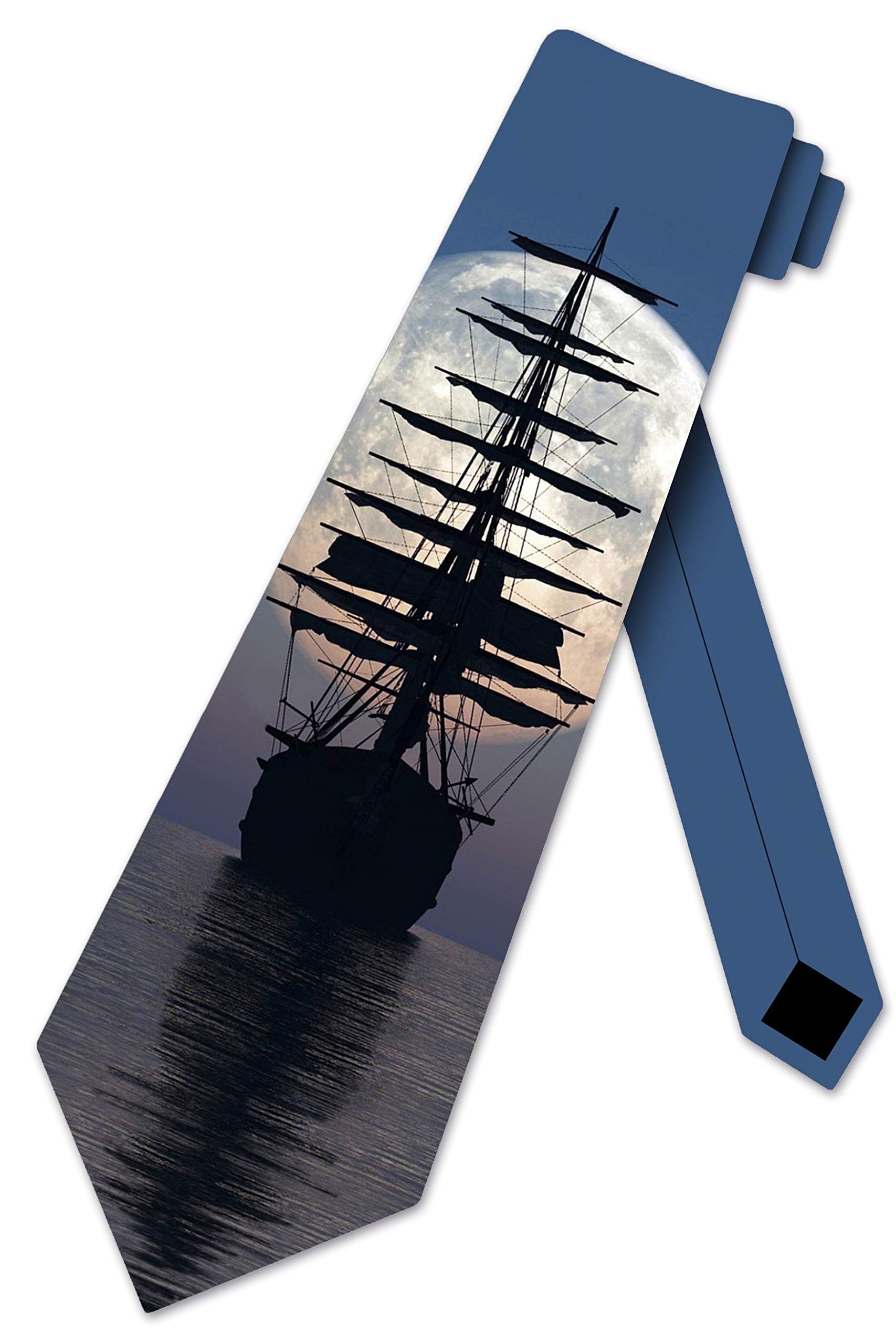 Three Rooker Nautical Ties Mens Pirate Ship Necktie