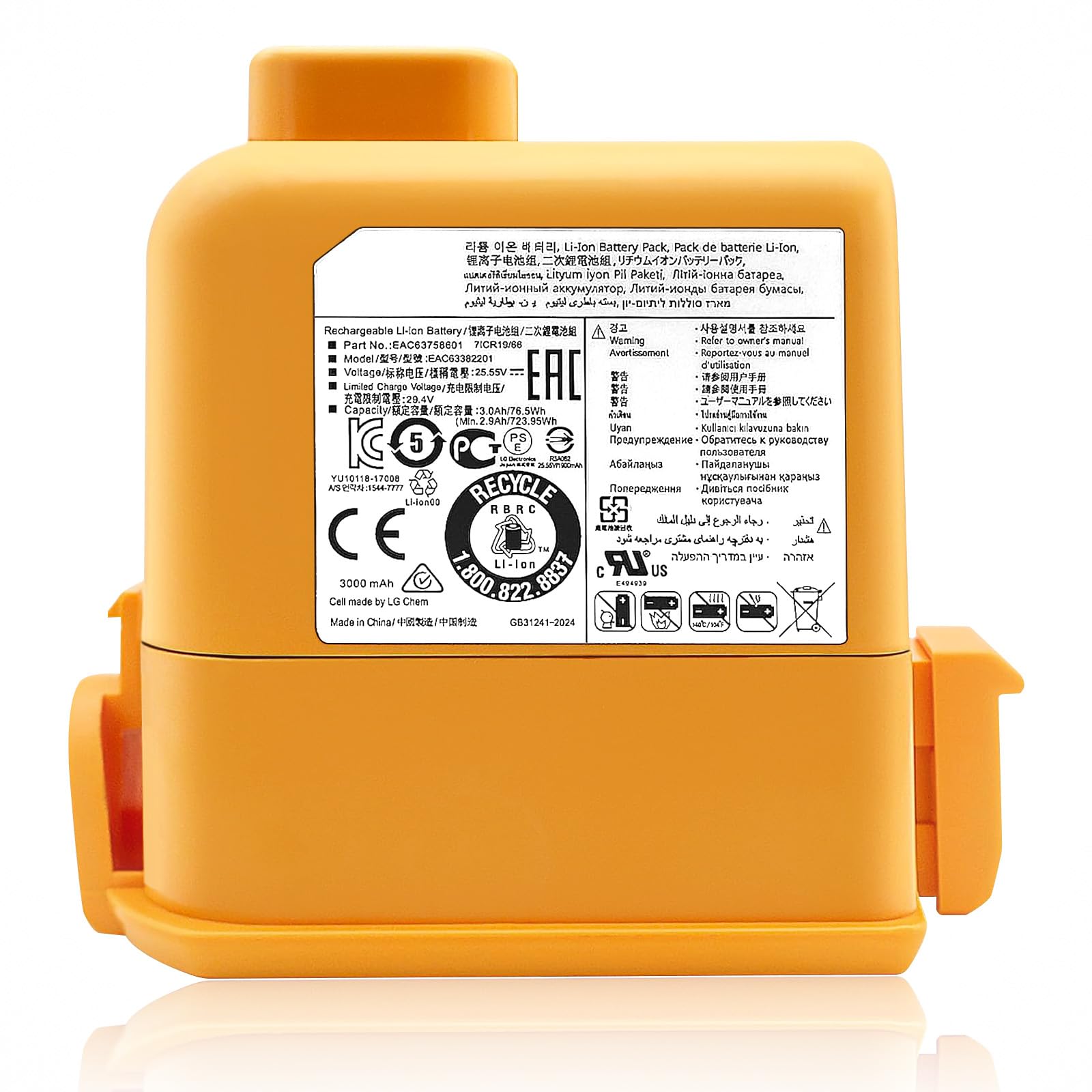 Lcenerga 3000mAh for LG Vacuum Battery Replacement for LG Cord Zero A9,A9S,P9,A9K-CORE,A9MAX,A9T-Ultra,A9K Pro,A9N,A9M,A9MULTI,A958,A958SA,A9 Plus