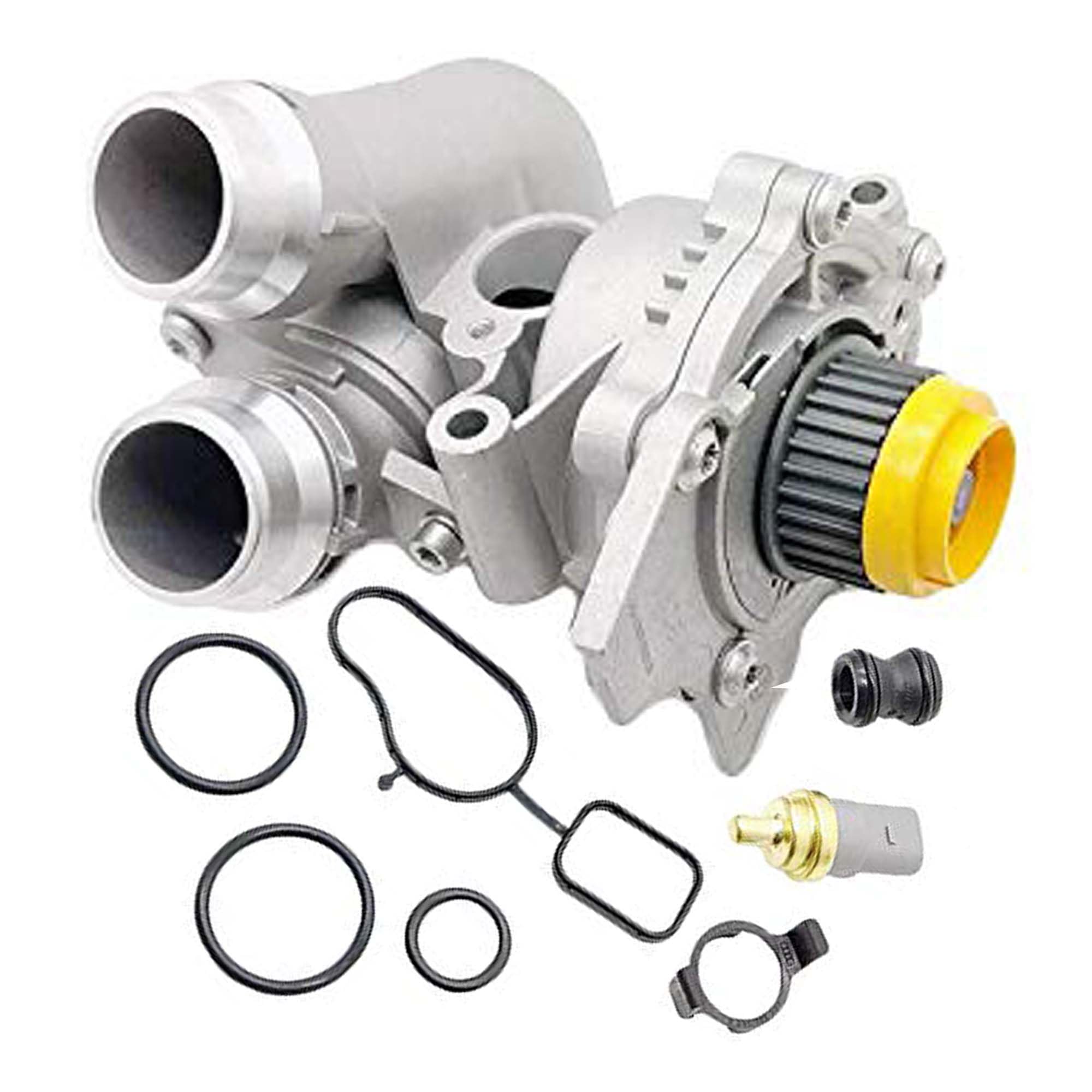 OKAY MOTOR Aluminum Water Pump Assembly for Audi A3 A4 TT VW Tiguan Jetta GTI Eos Beetle CC 2.0L TSI