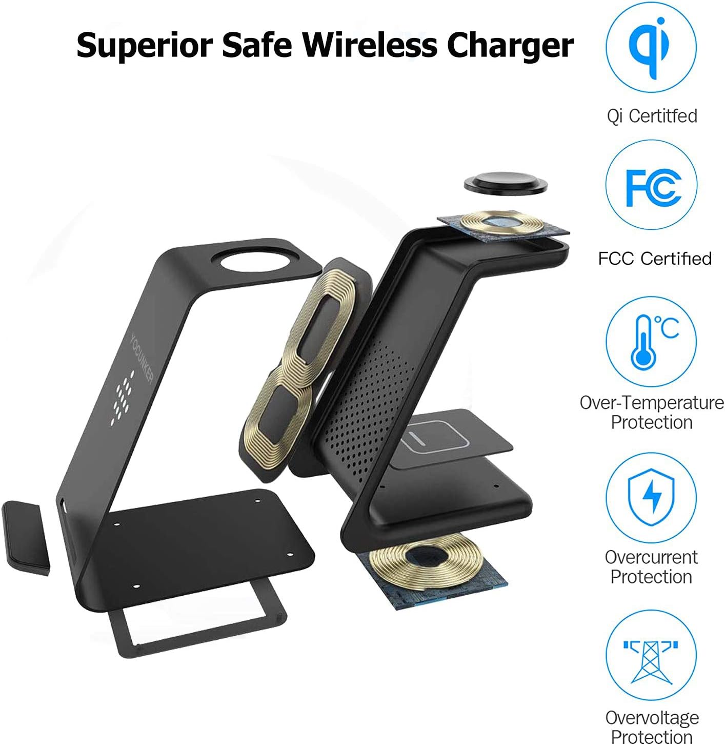 🔥 Wireless Charger for Apple,3 in 1 Qi-Certified Fast Wireless Charging Station Stand for iPhone13/12,13/12 Pro,13/12 Pro Max,11/X/XS/XR/8,Apple Watch 7/SE/6/5/4/3/2,AirPods 2/Pro(Adapter Included) Hоlіdау Dеаlѕ 🛒 Wireless Charger for Apple,3 in 1 Qi-Certified Fast Wireless Charging Station Stand for iPhone13/12,13/12 Pro,13/12 Pro Max,11/X/XS/XR/8,Apple Watch 7/SE/6/5/4/3/2,AirPods 2/Pro(Adapter Included)