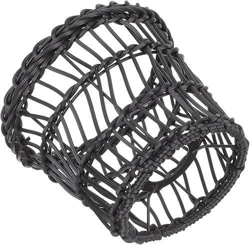 Angoily Pantalla de ratán cesta de ratán pantallas de araña de lámparas de iluminación de techo de ratán de lámpara mini lámparas colgantes