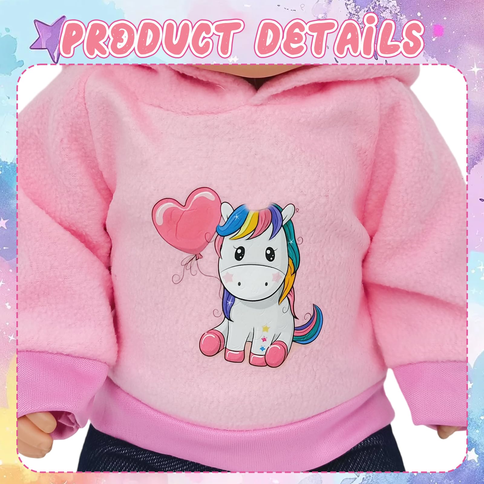 5 Pcs Sweet Doll Clothes for 14-18 Inch Baby Dolls - Image 4