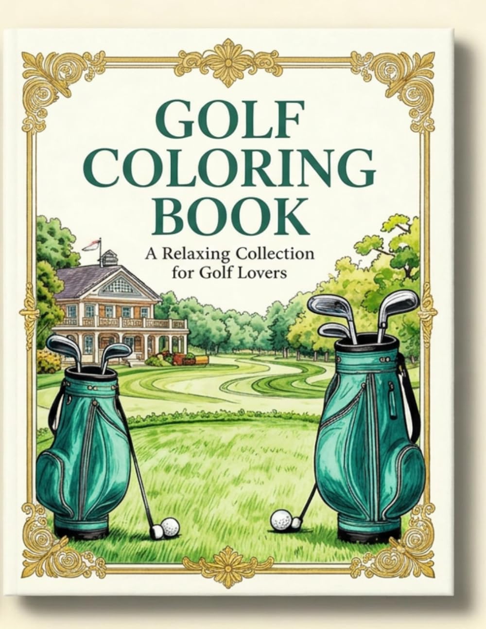 Golf Coloring Book: Relaxing Golf Course Scenes with Flowers and Beautiful Tee Boxes for Adults