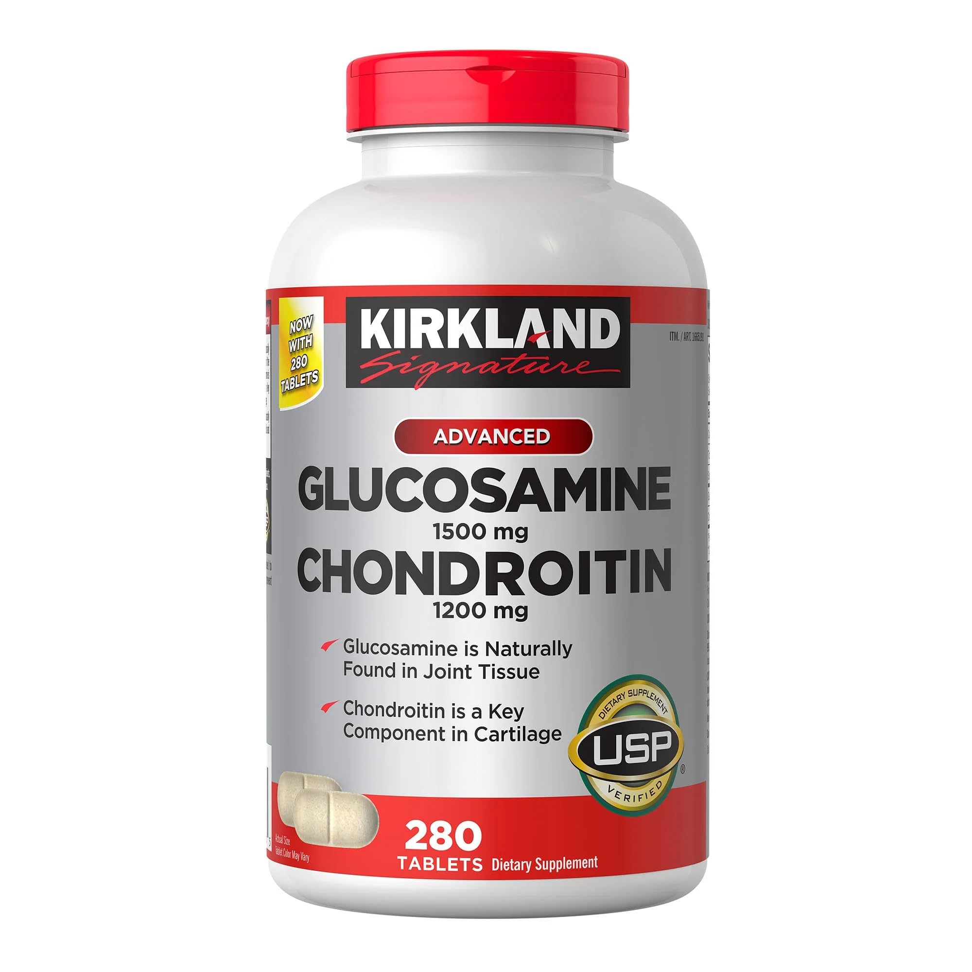 Kirkland Signature Extra Strength Glucosamine 1500 mg Chondroitin 1200 mg 220 Tablets
