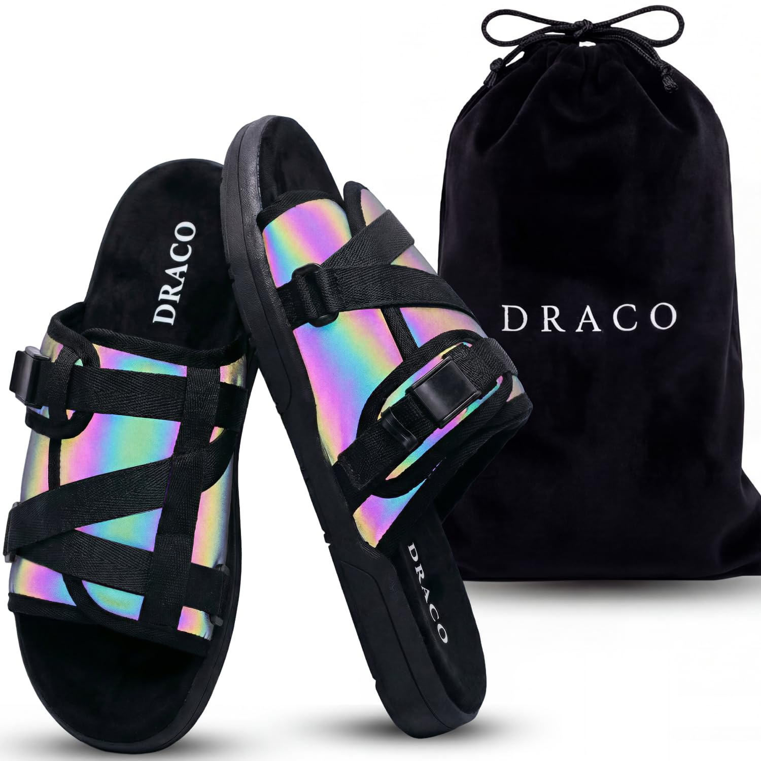 Amazon.com: Draco DracoSlides Reflective Slides for Men and Women