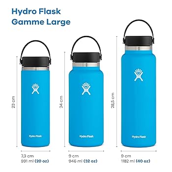 familiar Hydro Flask 水筒1182ml 40oz 40 oz Wide Mouth Travel Bottle with Flex Straw Cap
